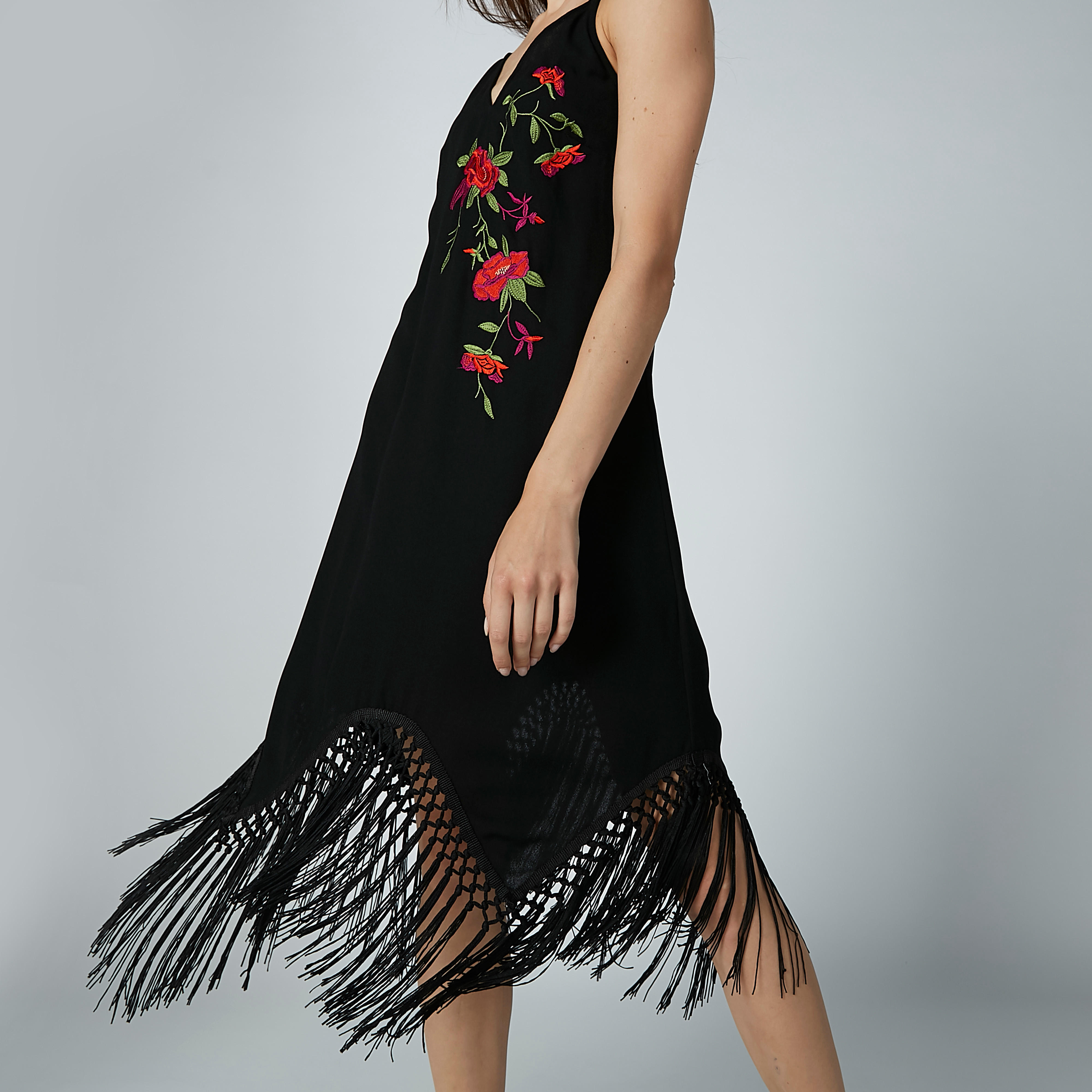 Embroidered Midi Dress with Straps and Asymmetric Hem-women-clothing-dresses-image-2