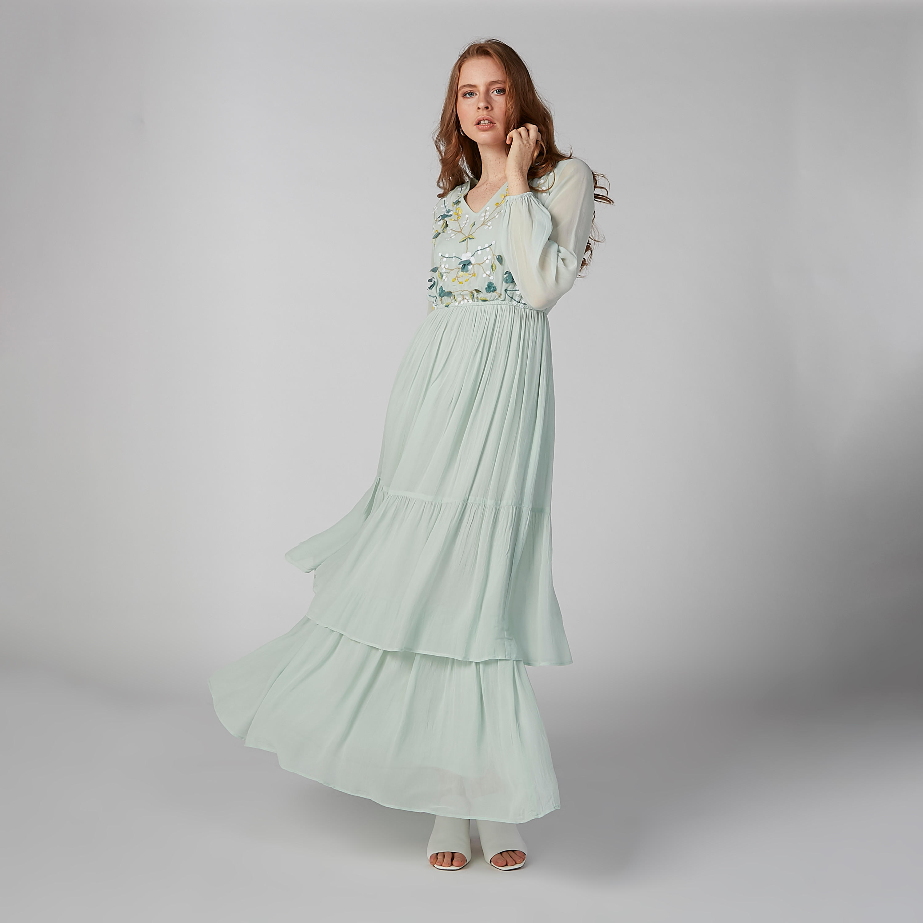 فستان إيه لاين طويل مطرّز بأكمام طويلة-women-clothing-dresses-image-4