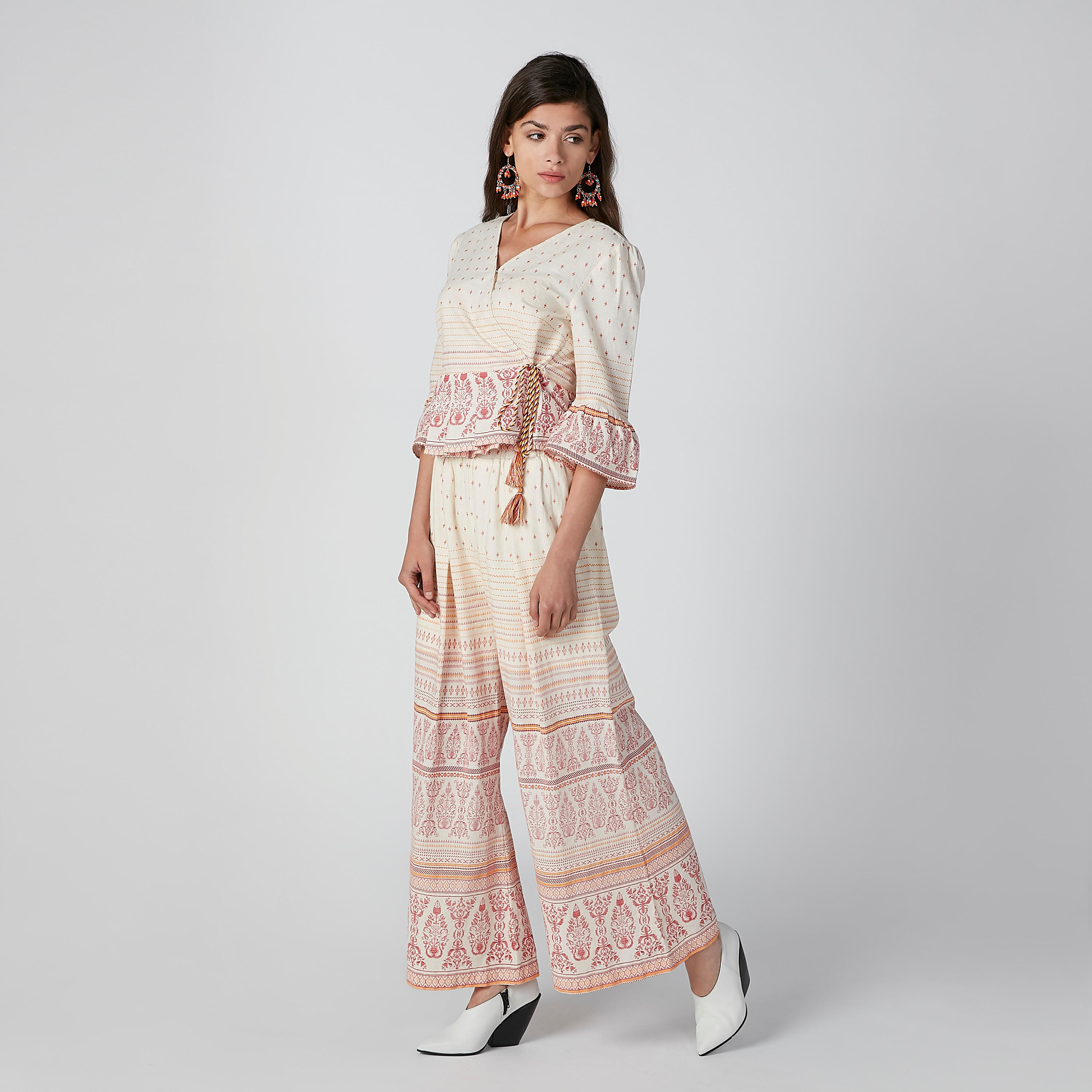 بنطال بالازو بخصر مطاطي وطبعات-women-clothing-bottoms-trousers-image-1