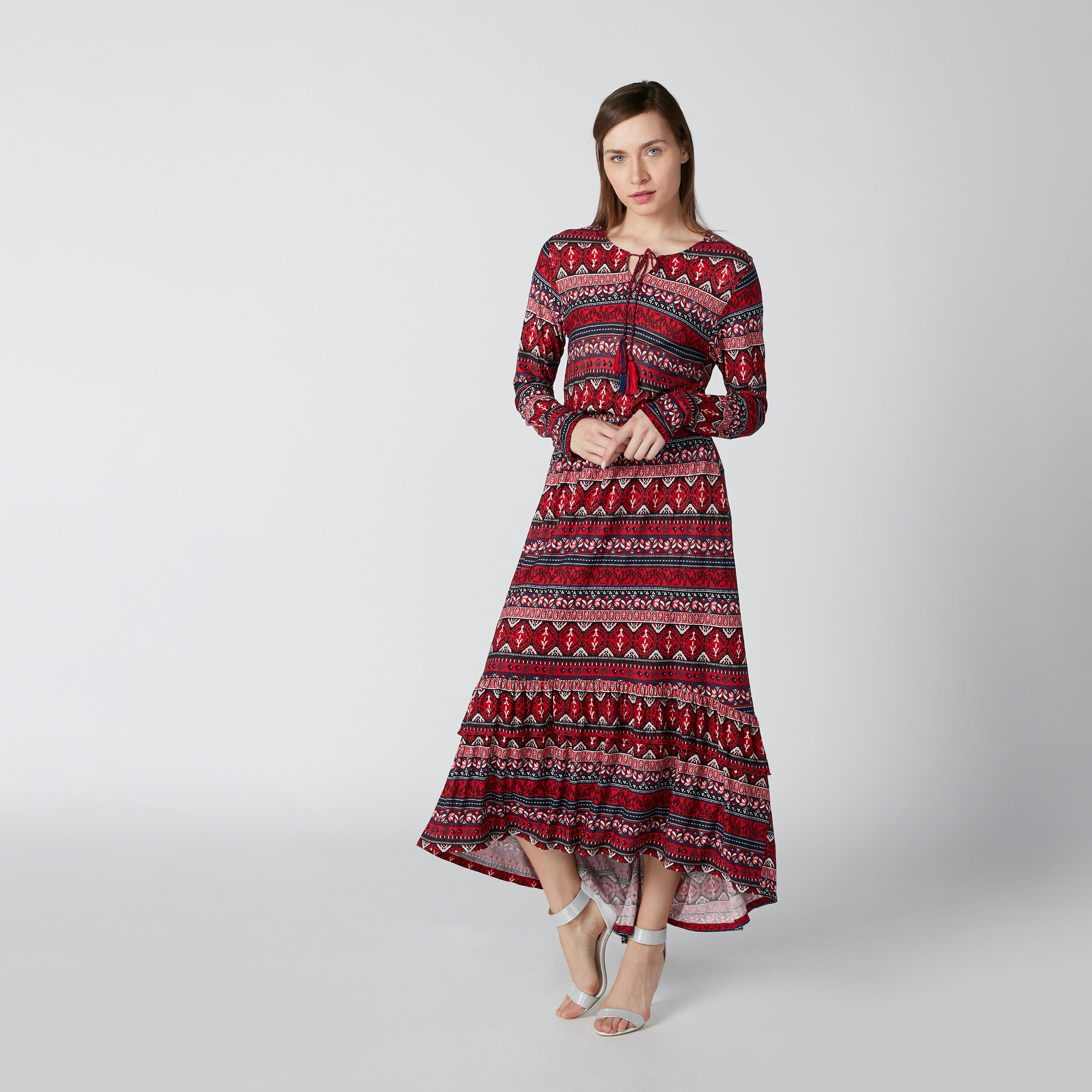 فستان طويل بحوّاف غير مستوية ورباط وطبعات-women-clothing-dresses-image-3