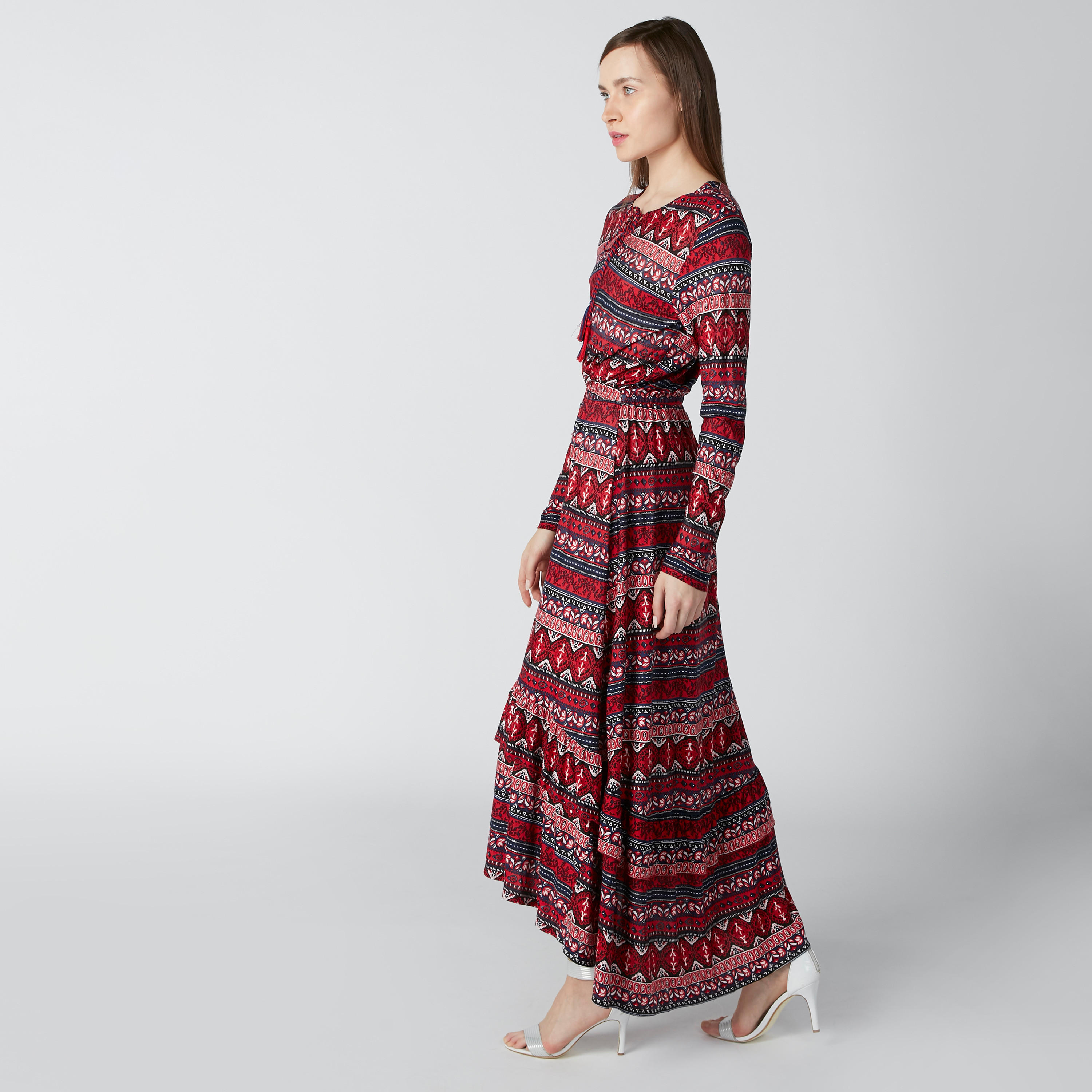 فستان طويل بحوّاف غير مستوية ورباط وطبعات-women-clothing-dresses-image-4