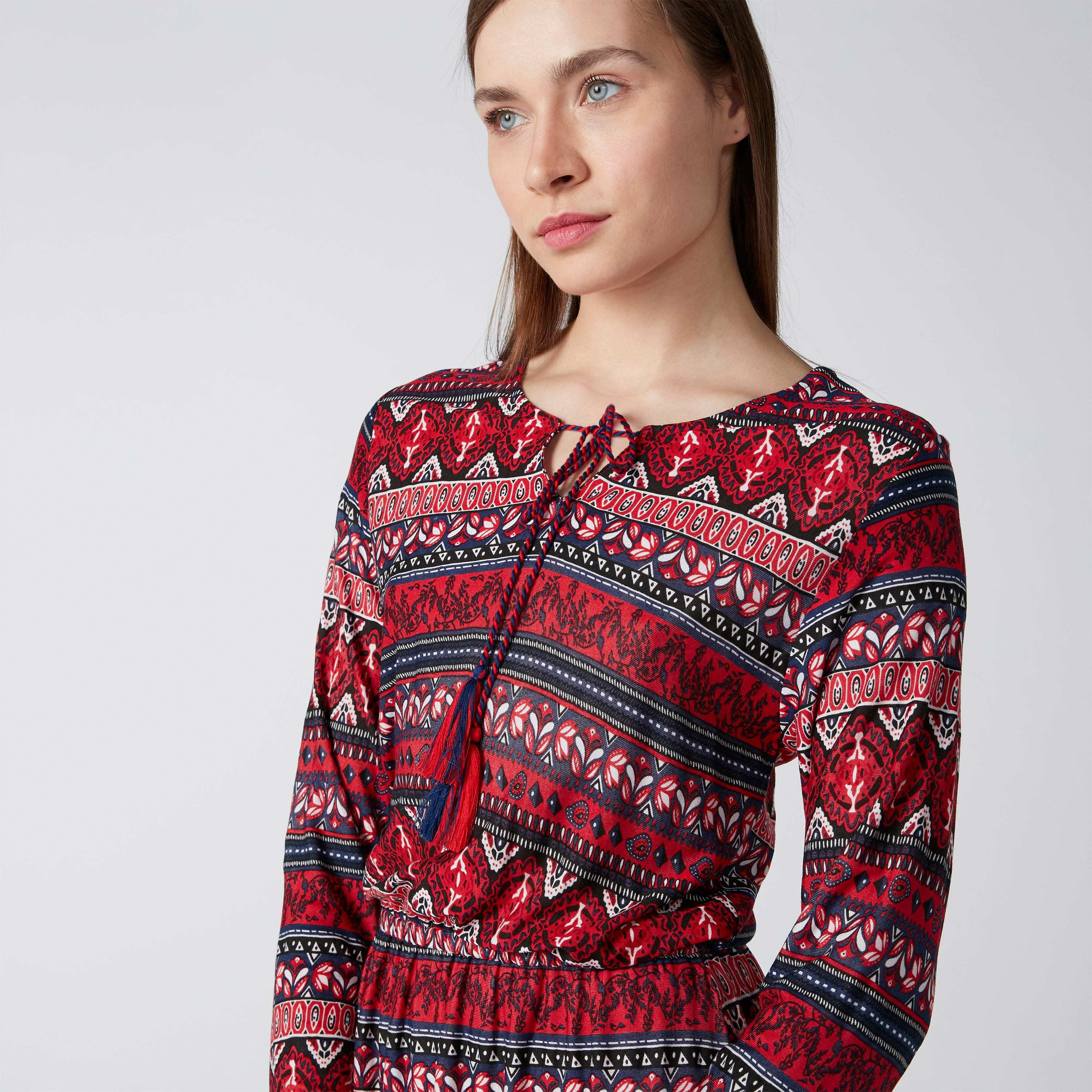 فستان طويل بحوّاف غير مستوية ورباط وطبعات-women-clothing-dresses-image-6