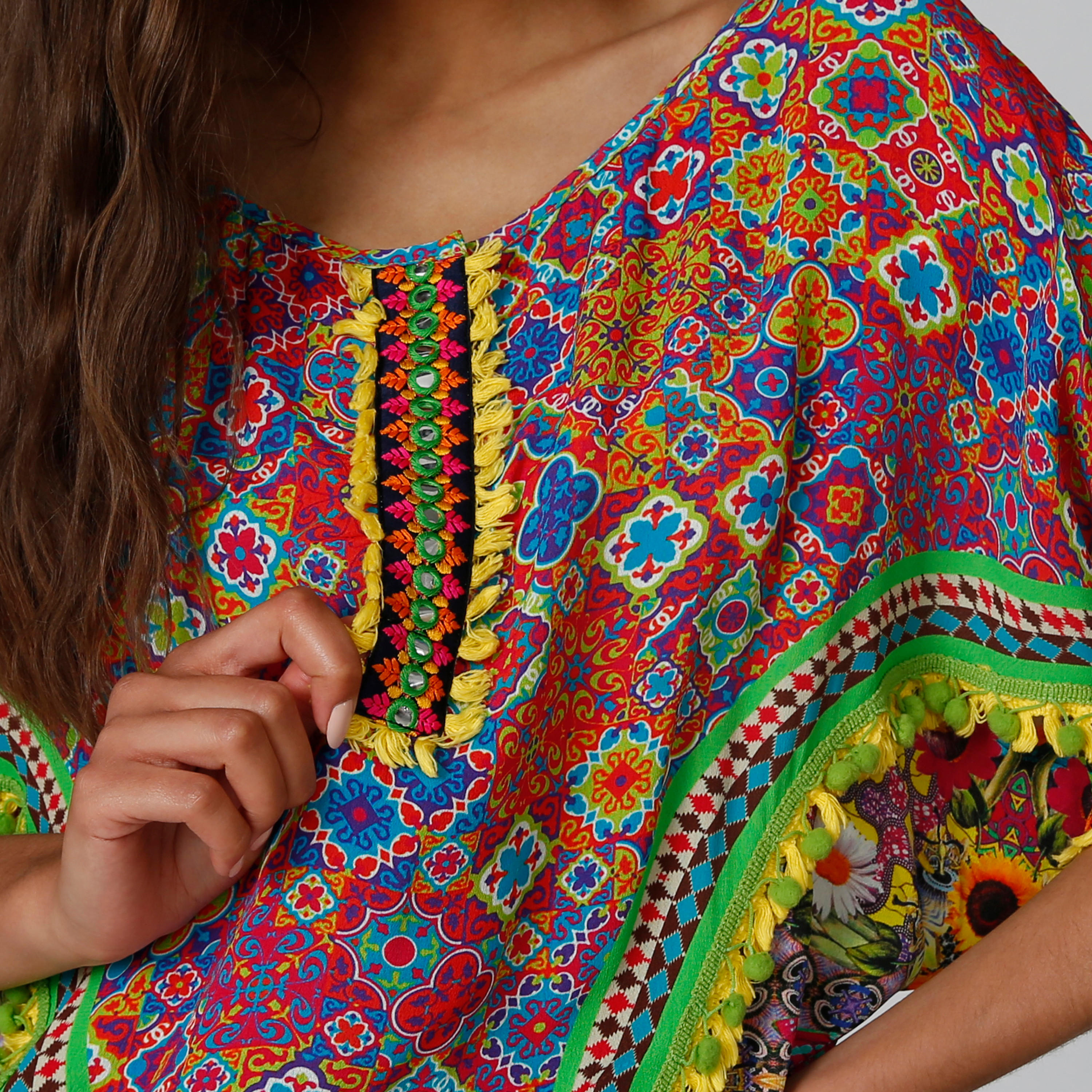بلوزة بياقة قارب وأكمام 3/4 وطبعات-women-clothing-shirtsandblouses-blouses-image-5