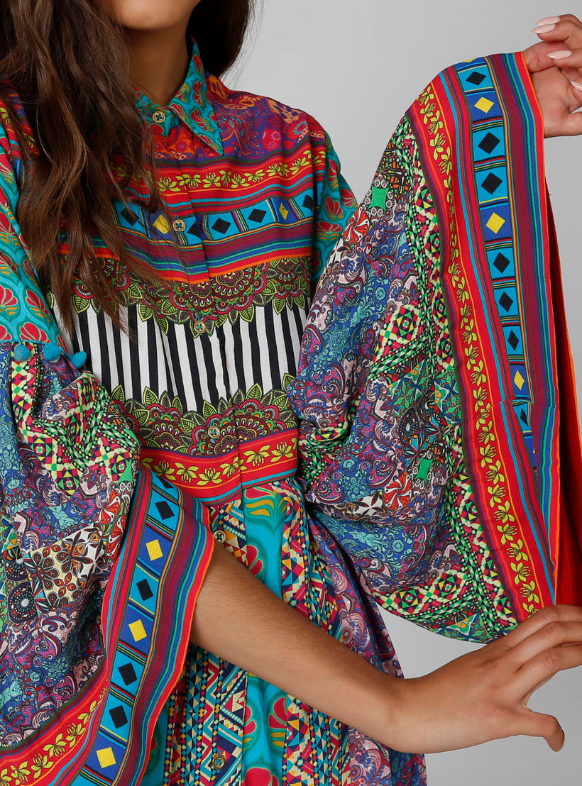 فستان قميص ميدي بياقة عاديّة وأكمام واسعة وطبعات-women-clothing-dresses-image-4