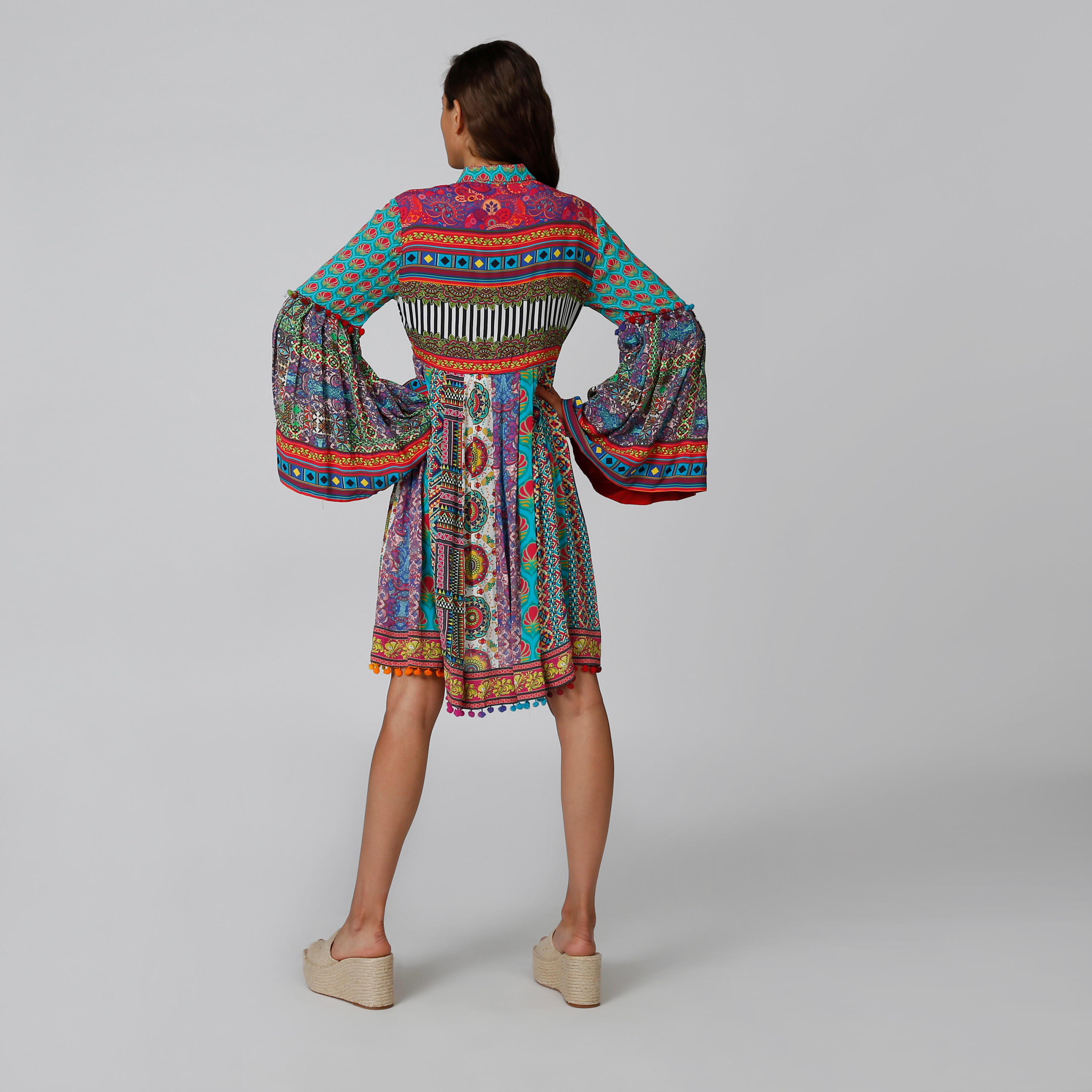 فستان قميص ميدي بياقة عاديّة وأكمام واسعة وطبعات-women-clothing-dresses-image-6