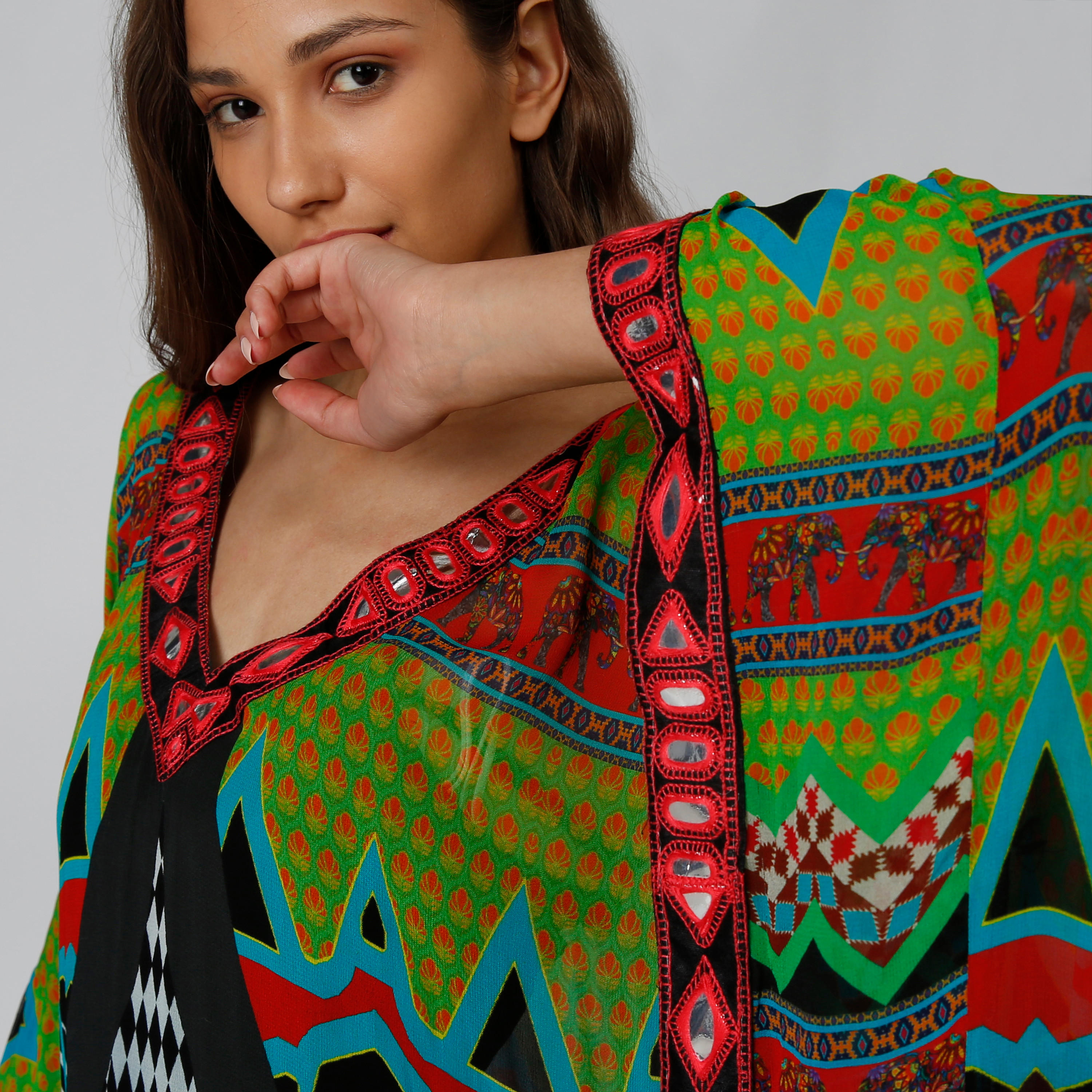 Printed Maxi A-line Dress with Long Sleeves-women-clothing-dresses-image-3