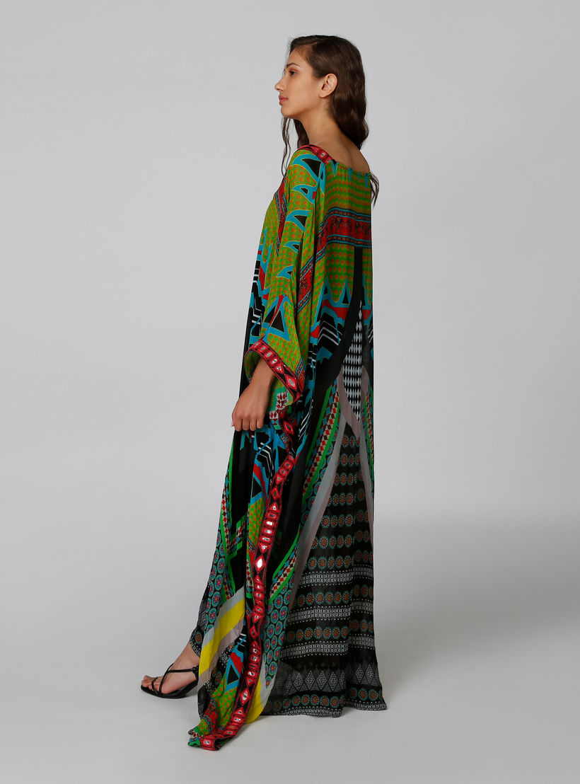 Printed Maxi A-line Dress with Long Sleeves-women-clothing-dresses-image-4