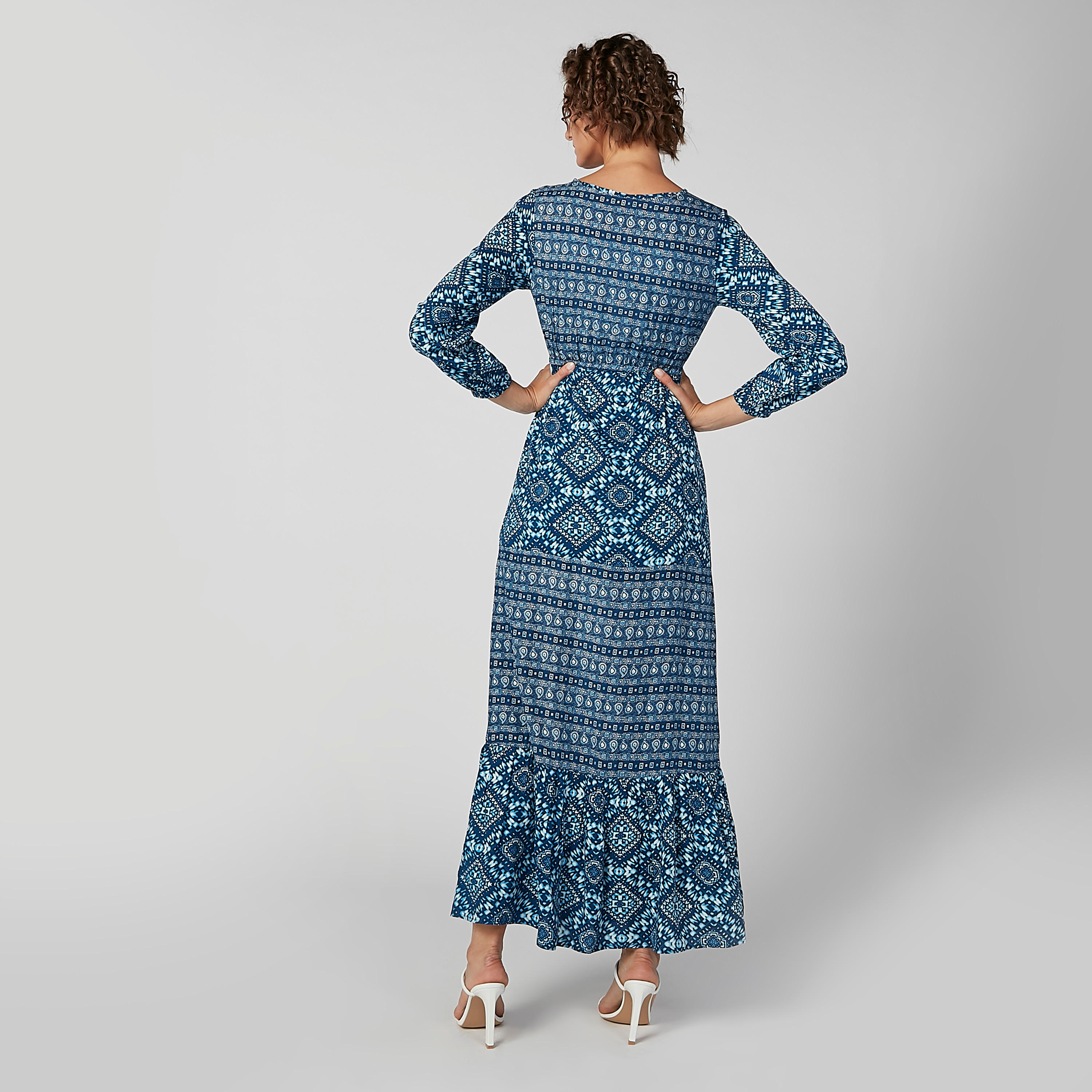 فستان مستدام طويل بأكمام طويلة وأربطة وطبعات-women-clothing-dresses-image-6