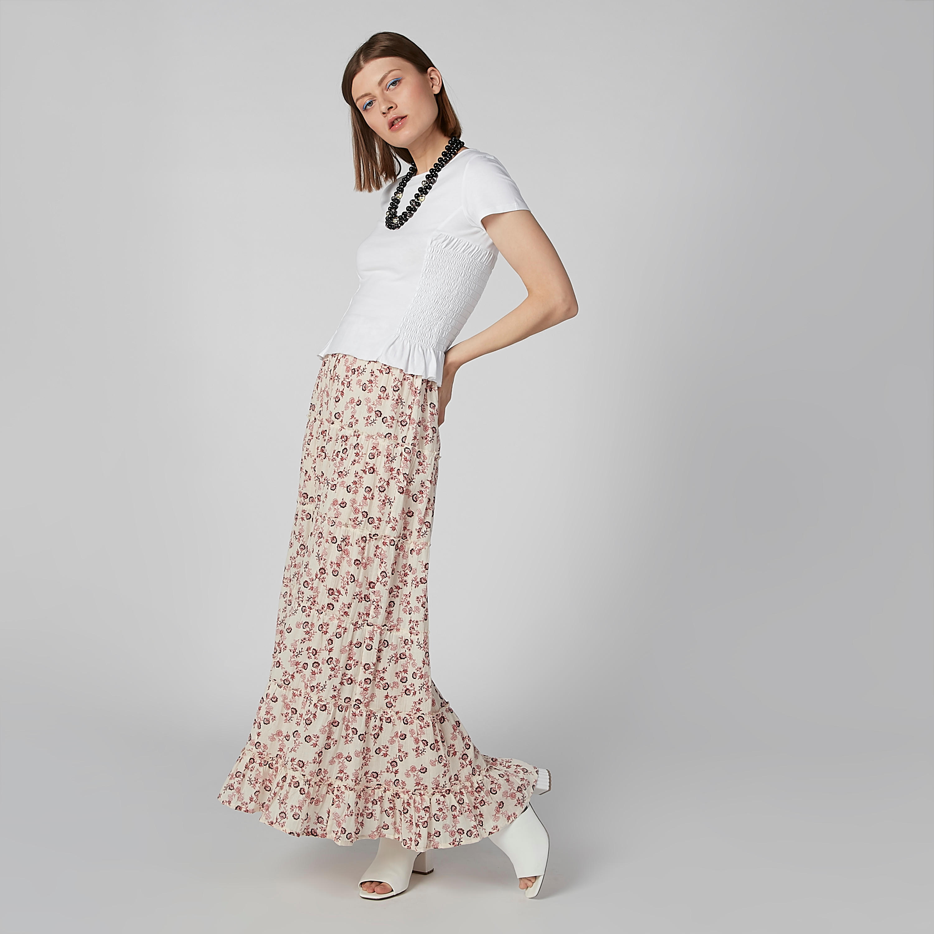 تنورة إيه لاين طويلة بخصر مطّاطي وطبعات زهرية-women-clothing-bottoms-skirts-image-2