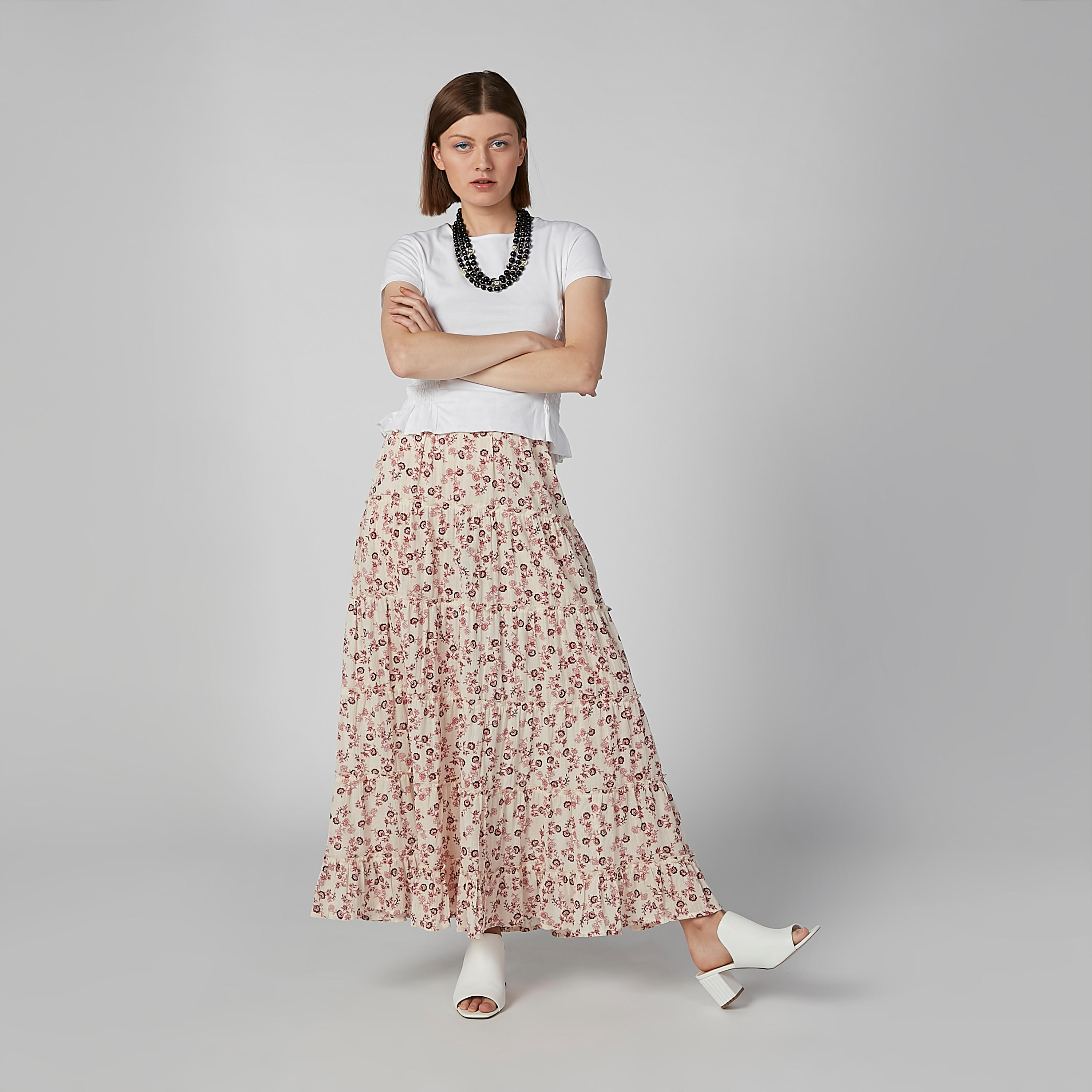 تنورة إيه لاين طويلة بخصر مطّاطي وطبعات زهرية-women-clothing-bottoms-skirts-image-3