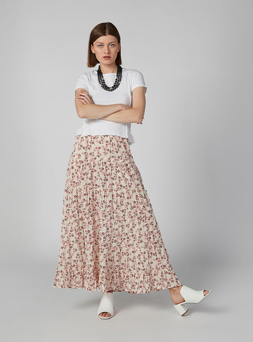 تنورة إيه لاين طويلة بخصر مطّاطي وطبعات زهرية-women-clothing-bottoms-skirts-image-3