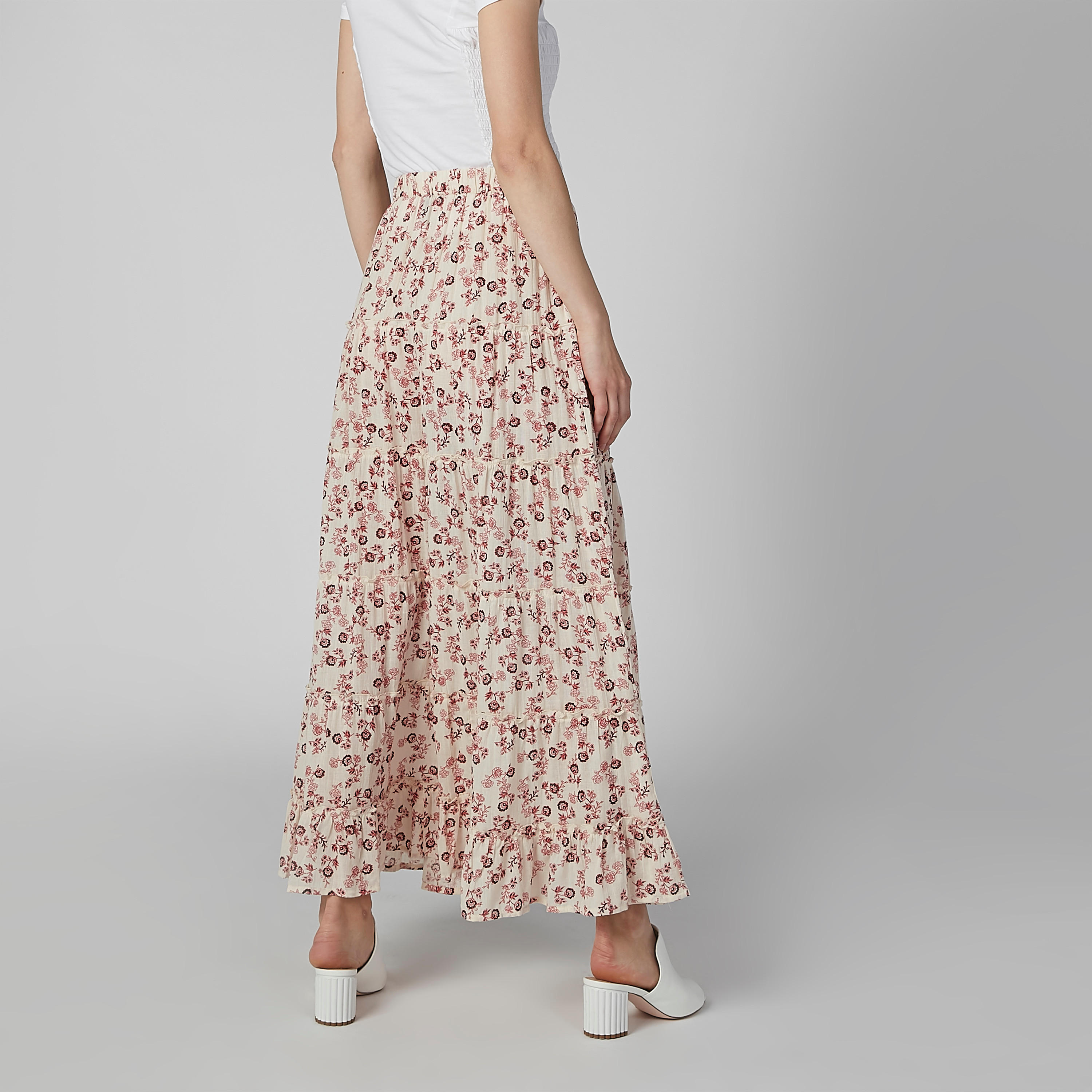 تنورة إيه لاين طويلة بخصر مطّاطي وطبعات زهرية-women-clothing-bottoms-skirts-image-4
