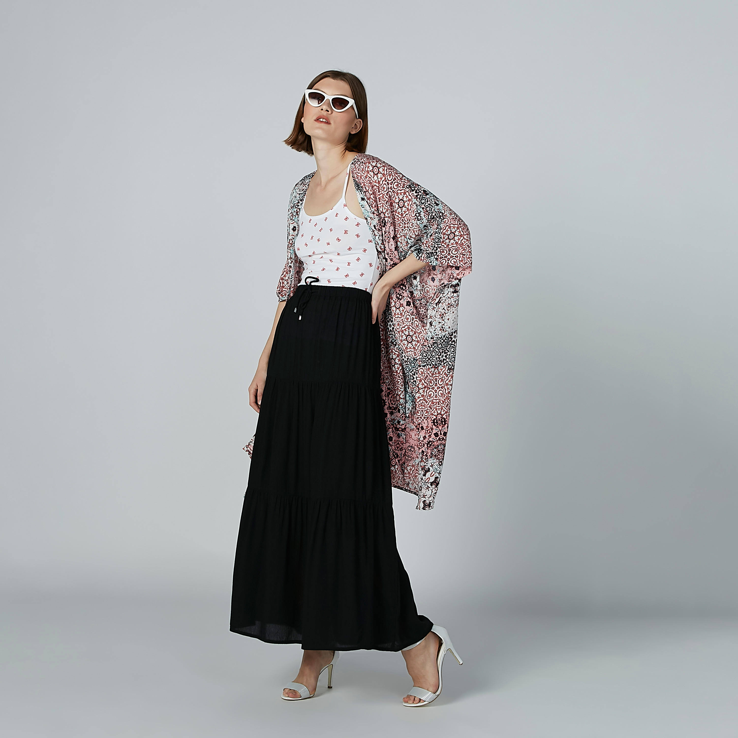 Plain A-Line Maxi Skirt with Elasticised Waistband-women-clothing-bottoms-skirts-image-1