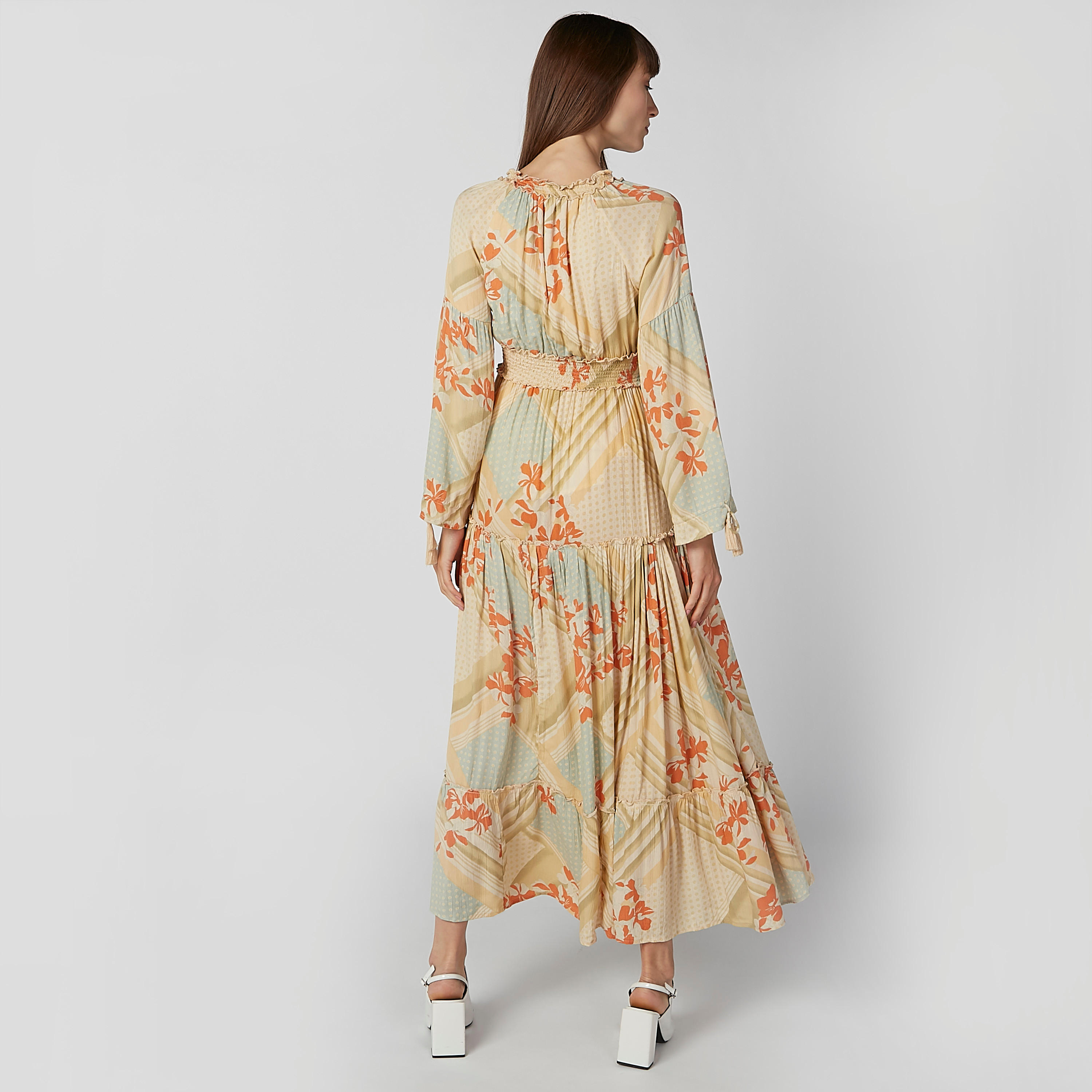 فستان ماكسي إيه لاين بأكمام طويلة وأربطة وطبعات-women-clothing-dresses-image-4