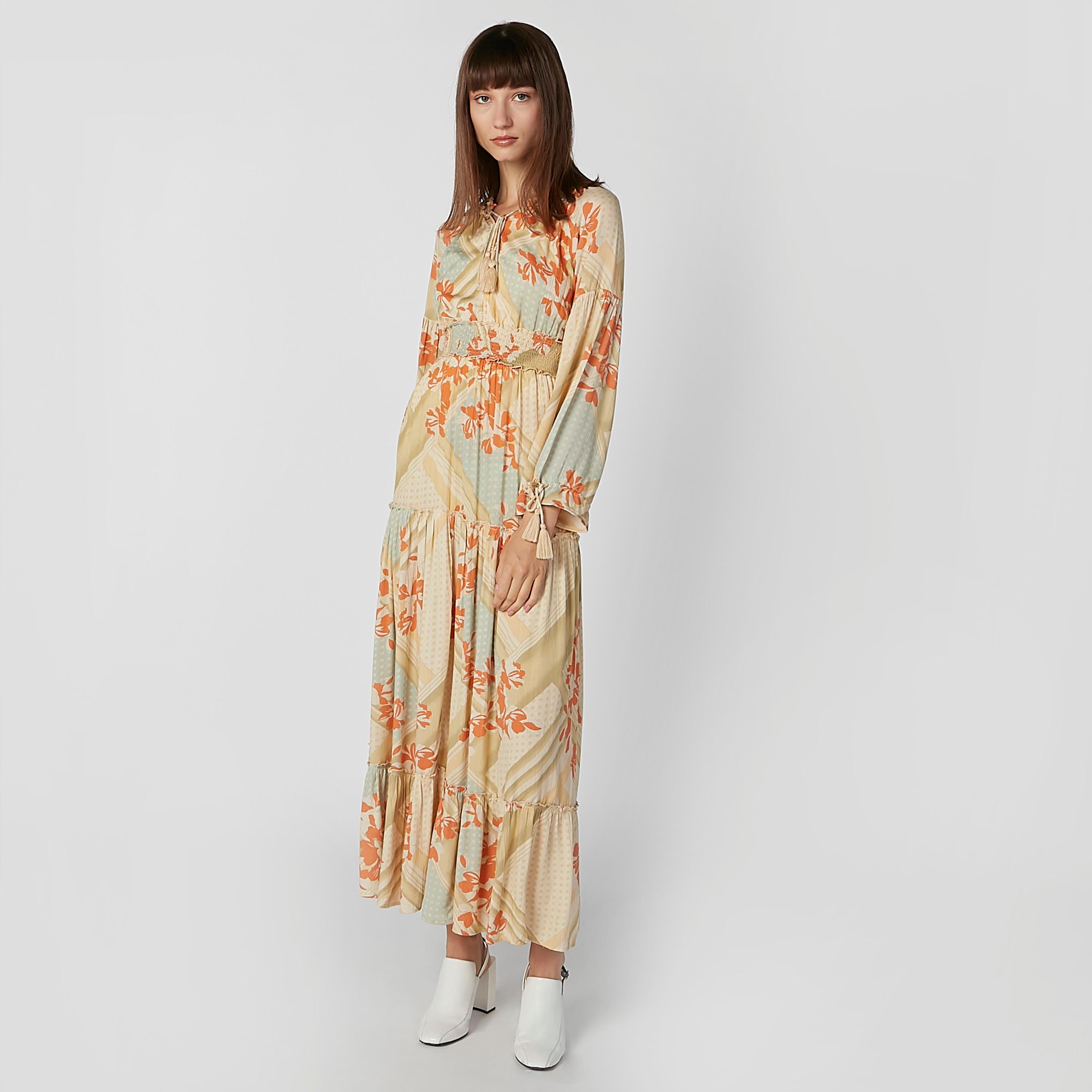فستان ماكسي إيه لاين بأكمام طويلة وأربطة وطبعات-women-clothing-dresses-image-5