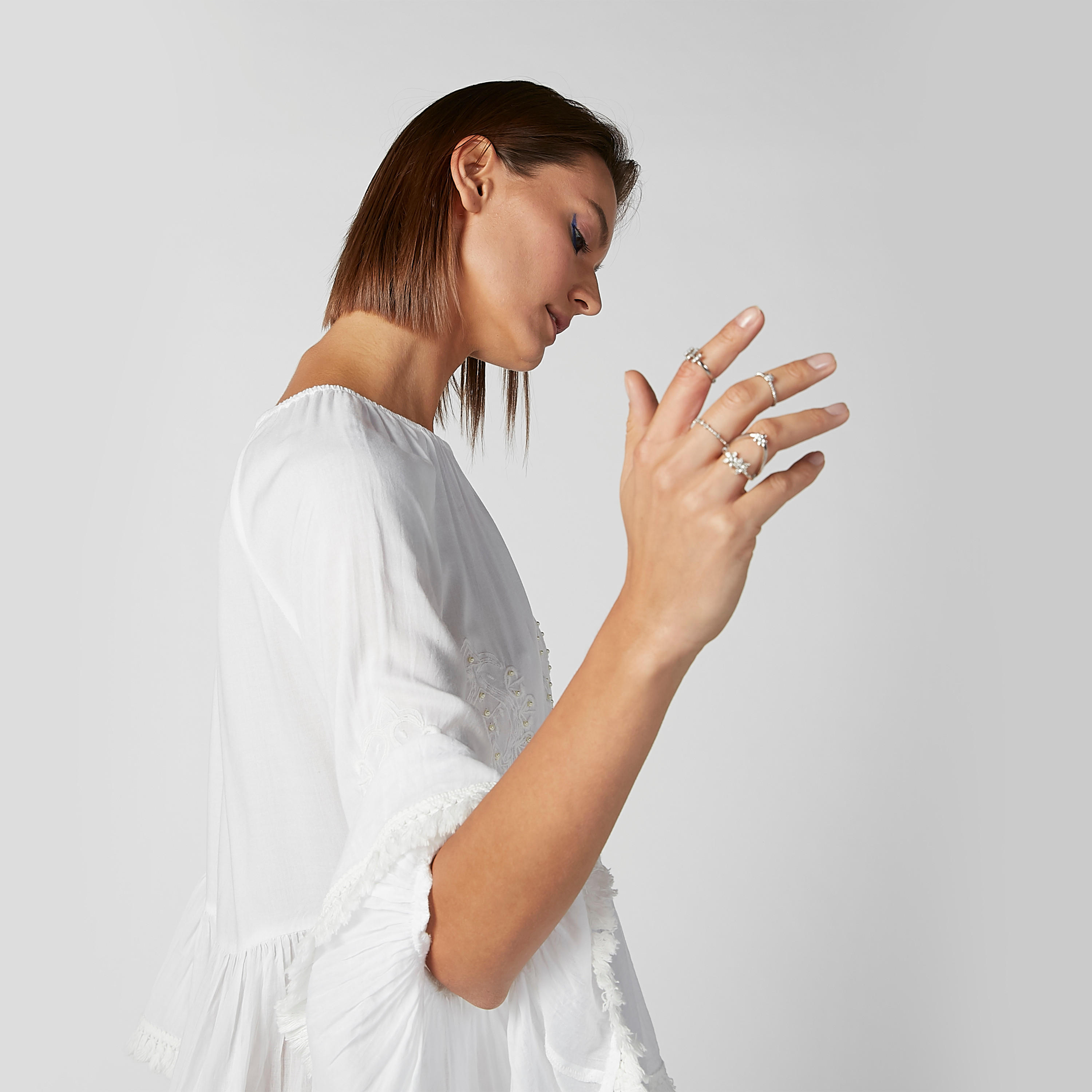 Textured Top with Round Neck and Bell Sleeves-women-clothing-shirtsandblouses-blouses-image-4