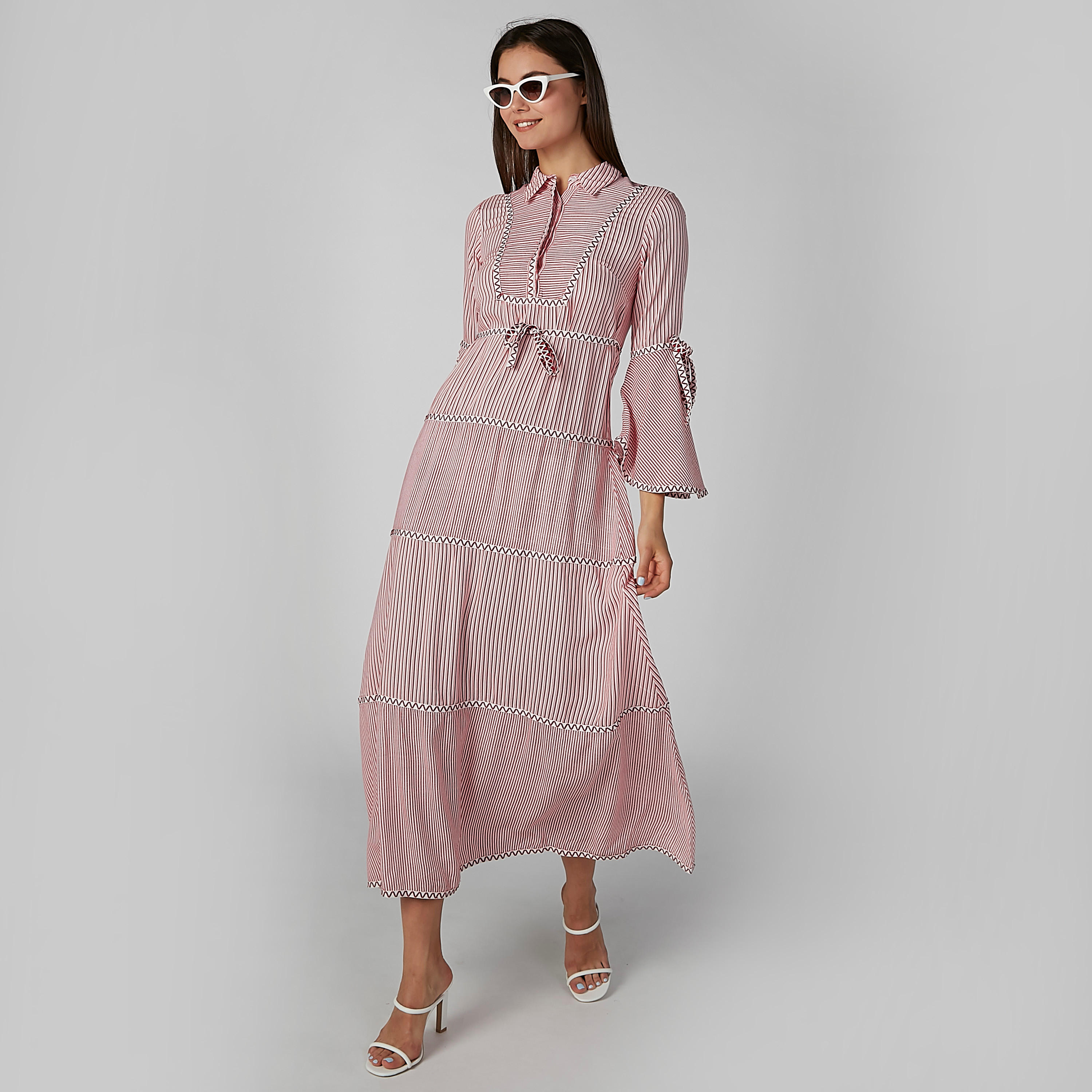 فستان طويل واسع مقلم-women-clothing-dresses-image-1