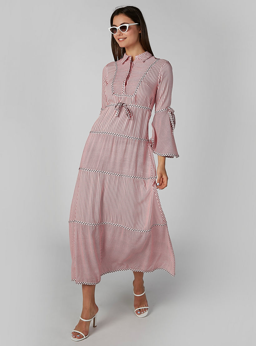فستان طويل واسع مقلم-women-clothing-dresses-image-1