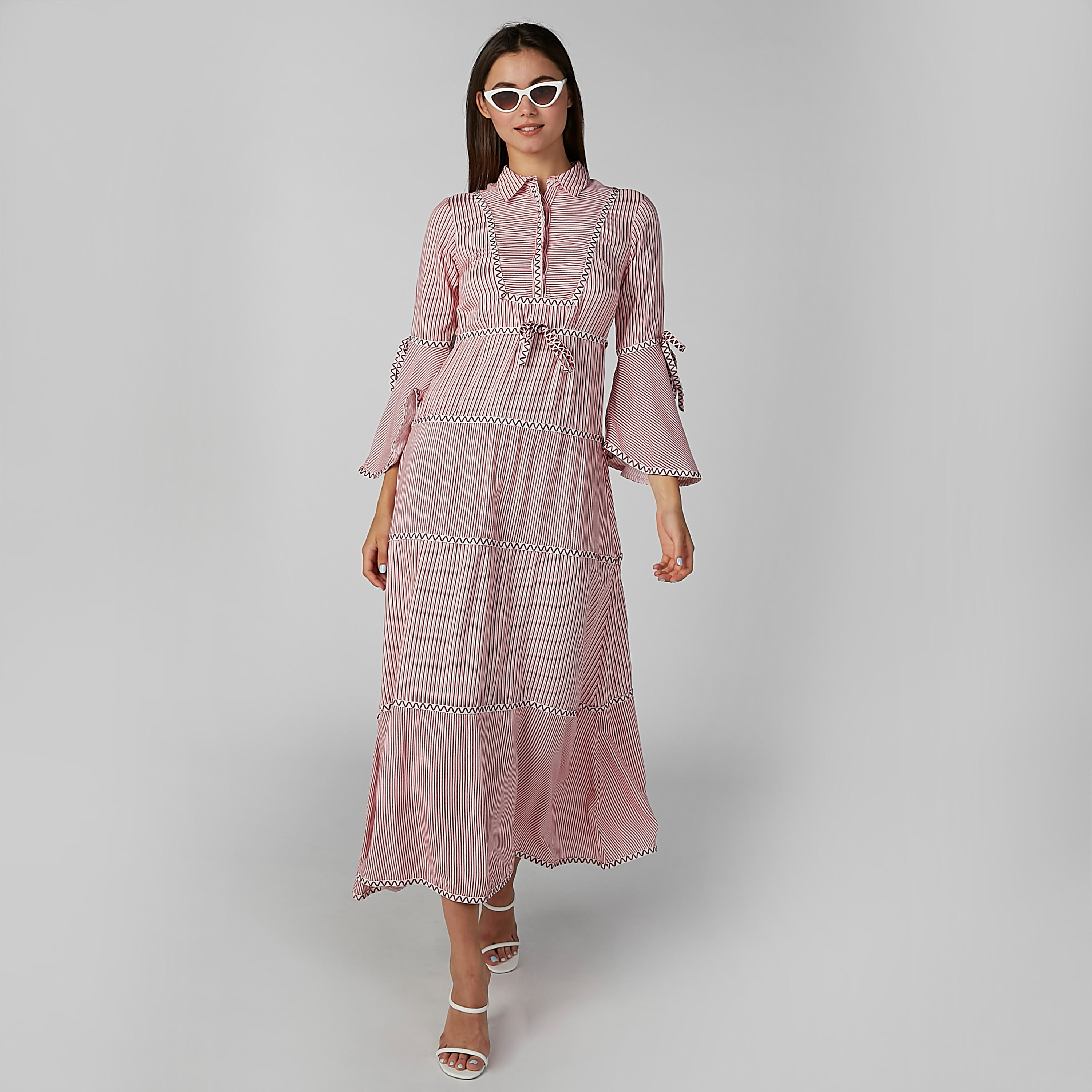 فستان طويل واسع مقلم-women-clothing-dresses-image-3