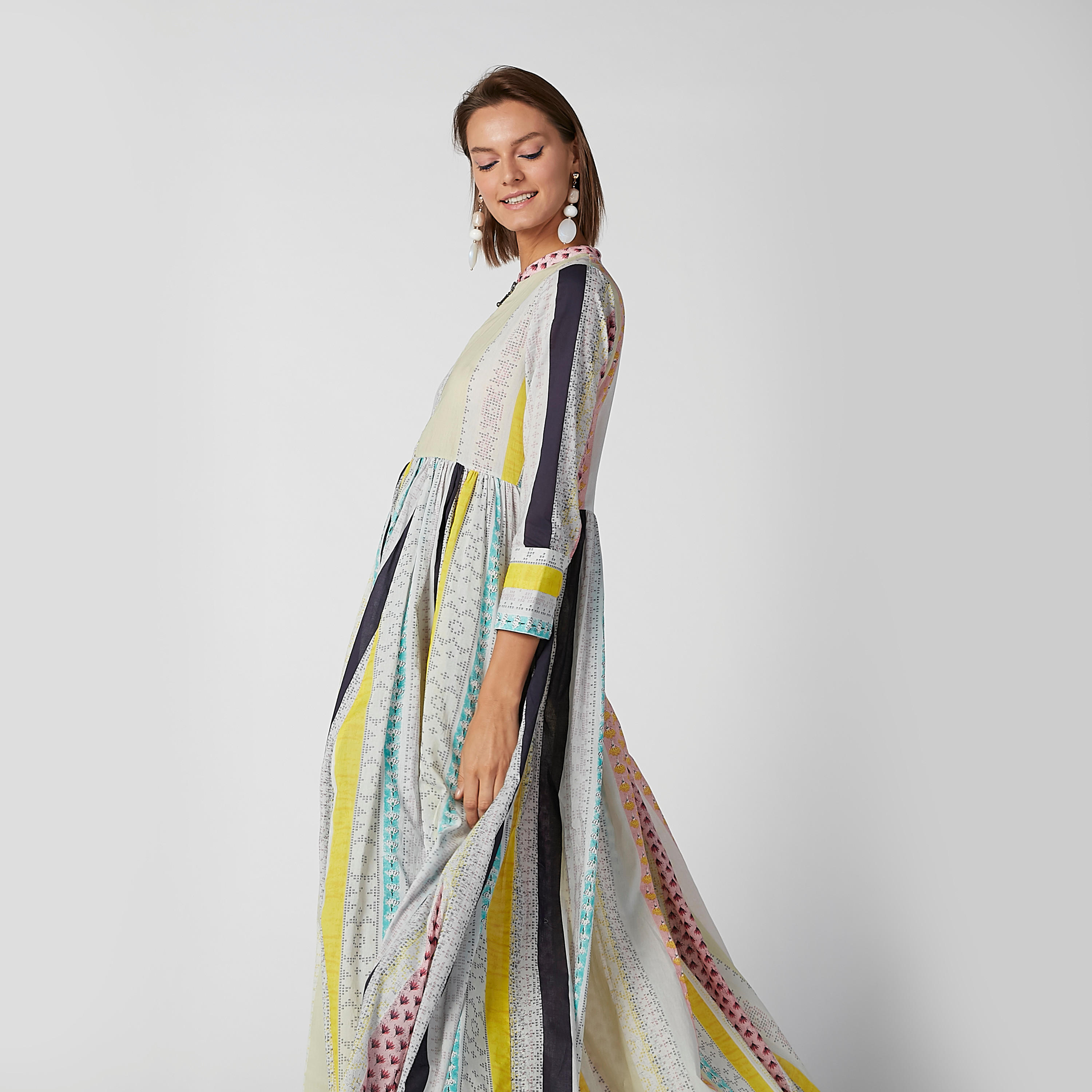 فستان إيه لاين طويل بأكمام طويلة وسحّاب وطبعات-women-clothing-dresses-image-6