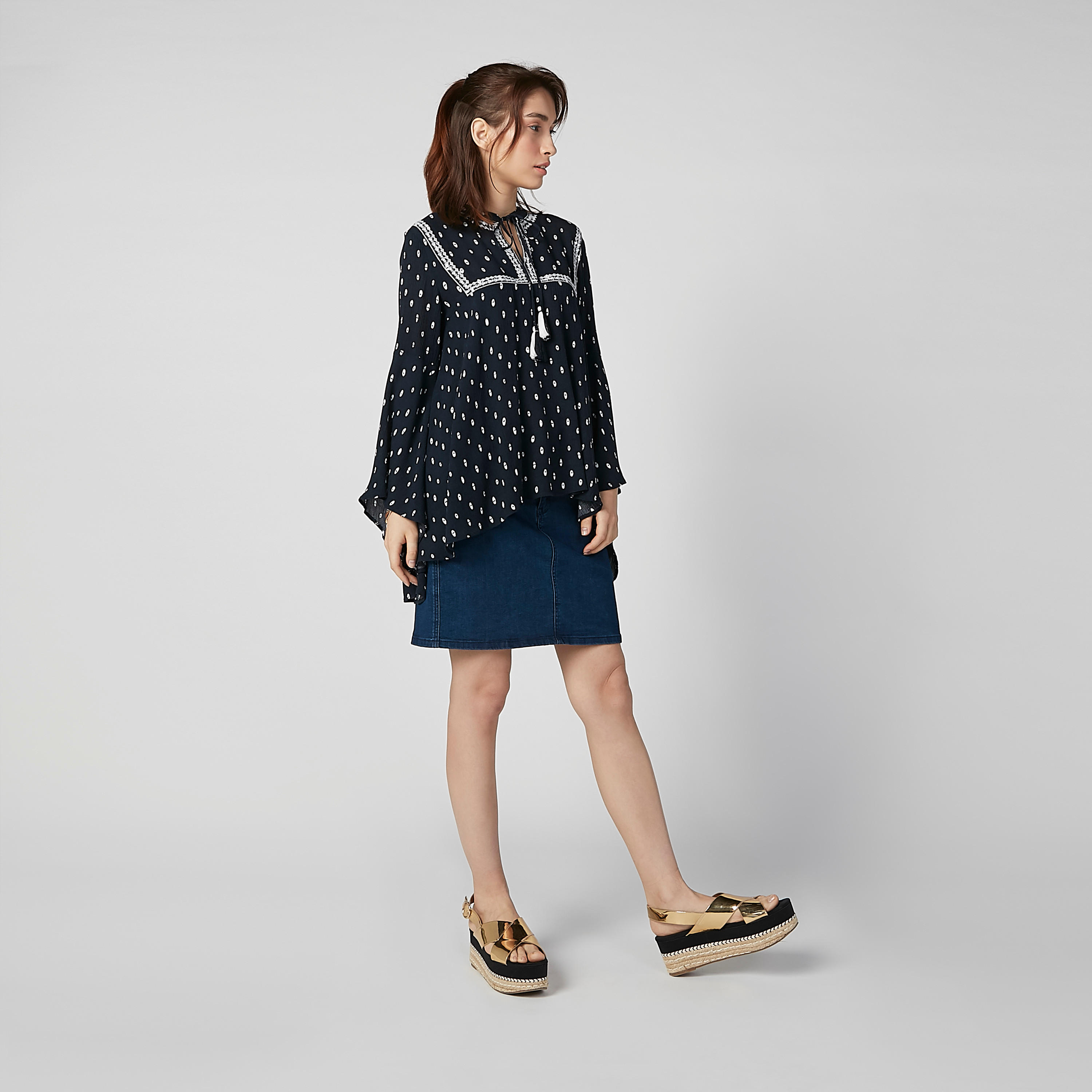 بلوزة مستدام بأكمام واسعة وأربطة وطبعات -women-clothing-shirtsandblouses-blouses-image-7