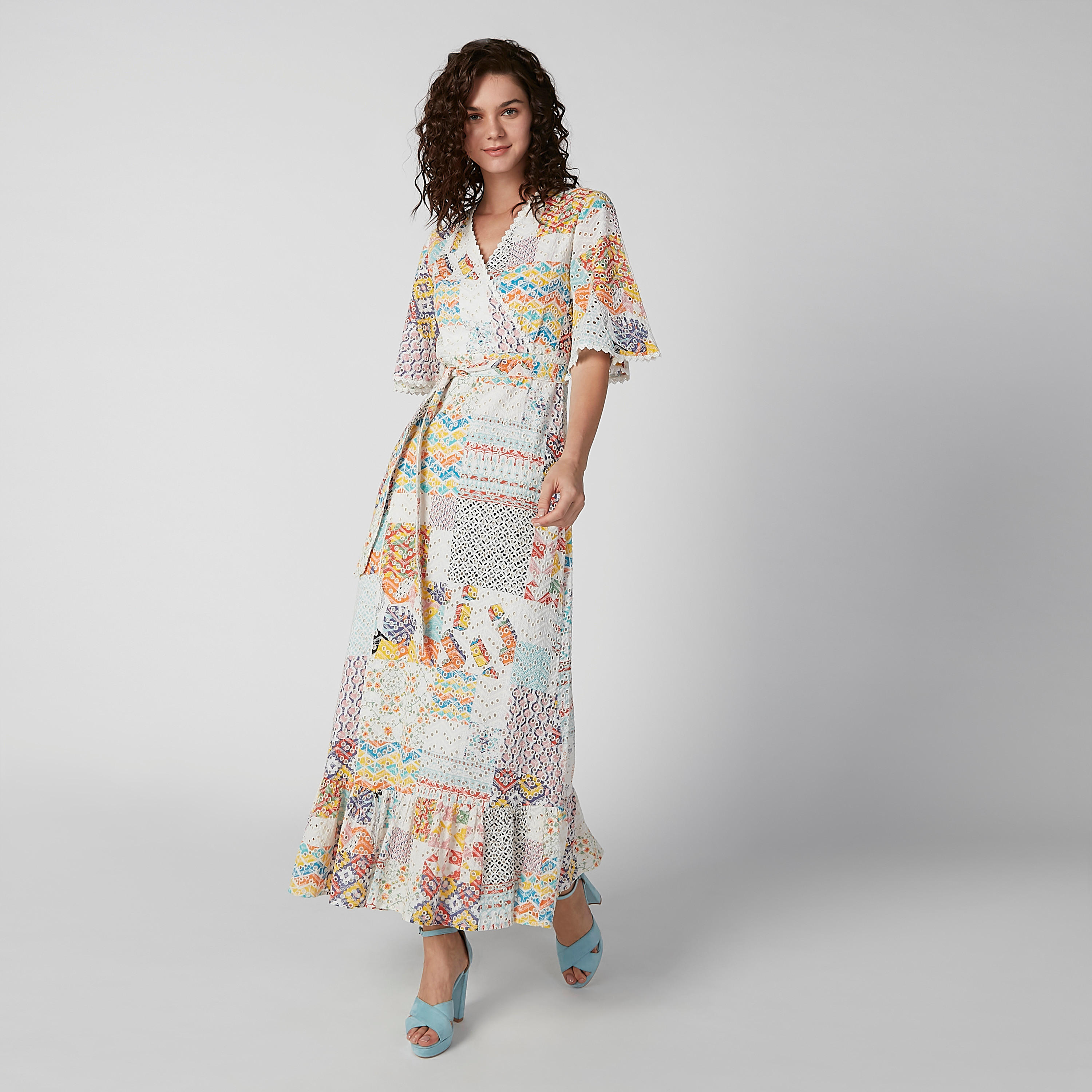 فستان مستدام طويل إيه لاين بأكمام واسعة وأربطة وطبعات-women-clothing-dresses-image-1