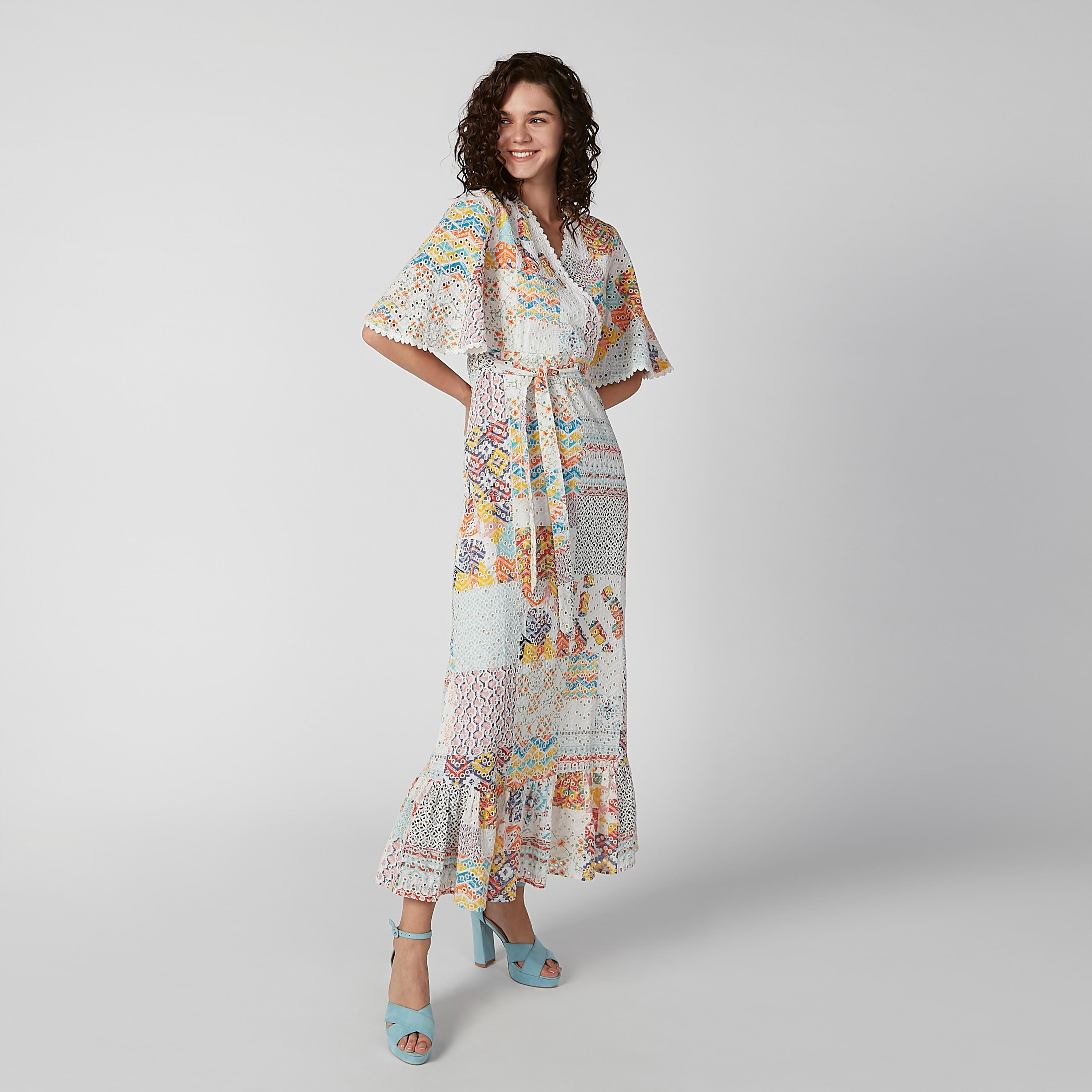 فستان مستدام طويل إيه لاين بأكمام واسعة وأربطة وطبعات-women-clothing-dresses-image-2
