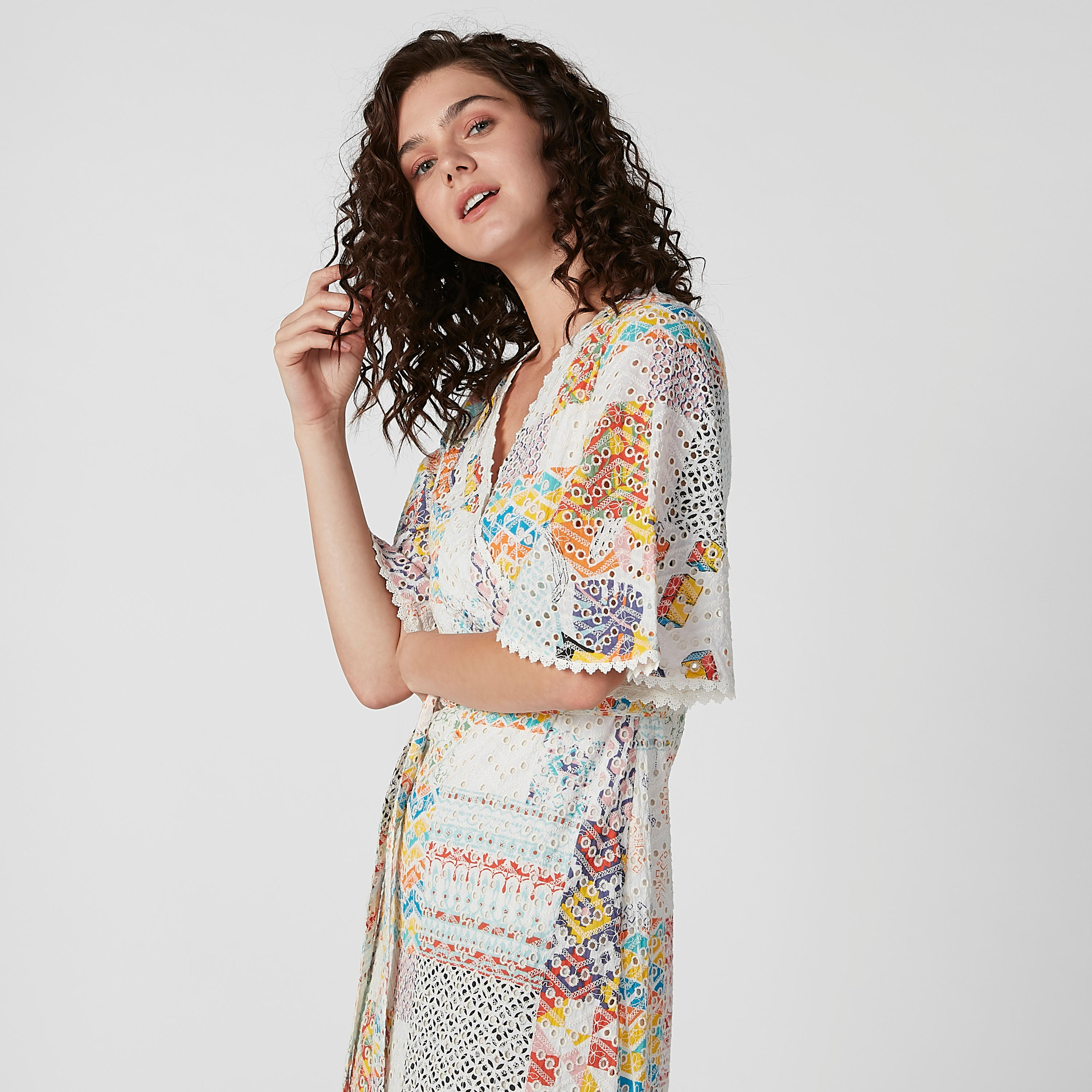 فستان مستدام طويل إيه لاين بأكمام واسعة وأربطة وطبعات-women-clothing-dresses-image-5