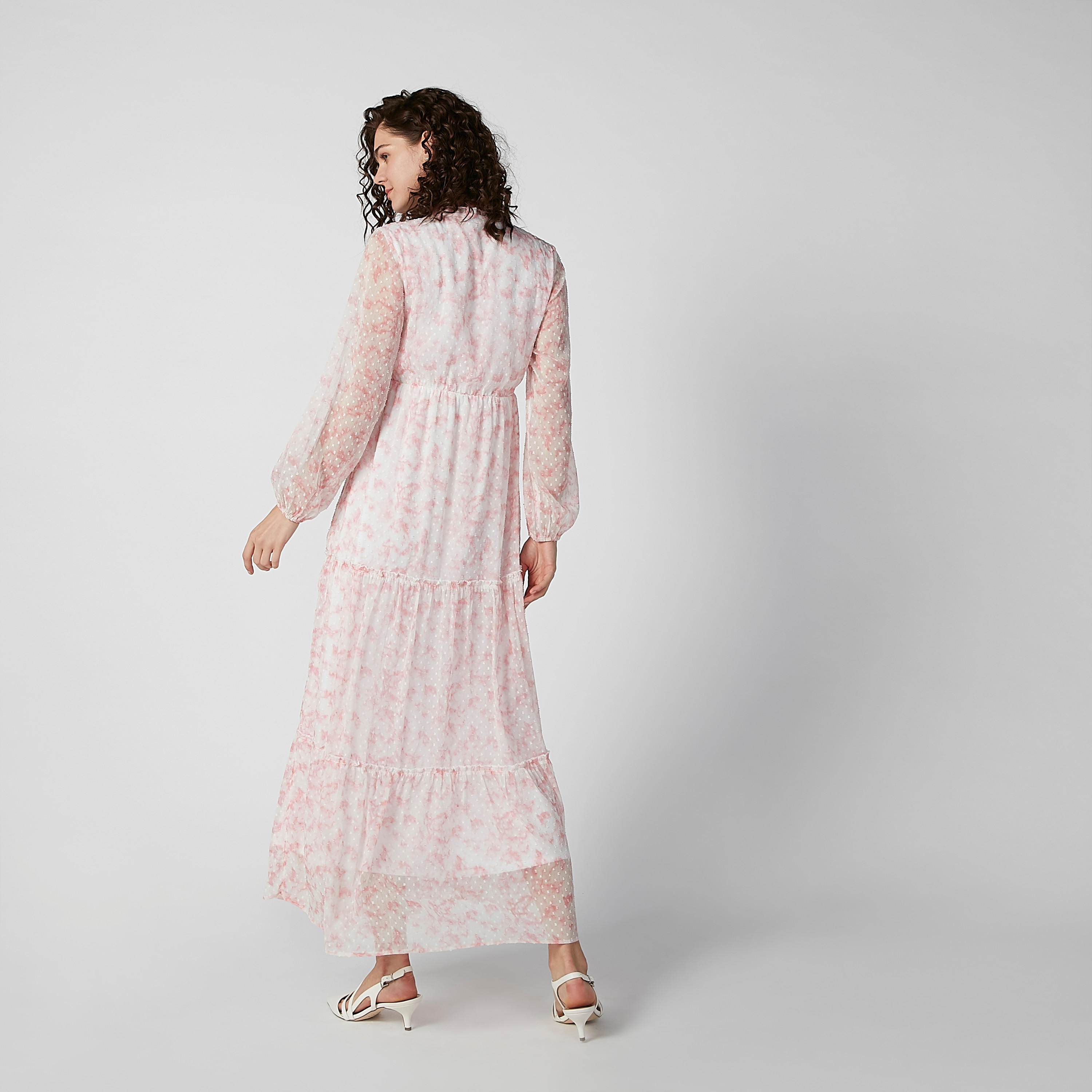Sustainable Printed Maxi A-line Dress with Bishop Sleeves-women-clothing-dresses-image-5