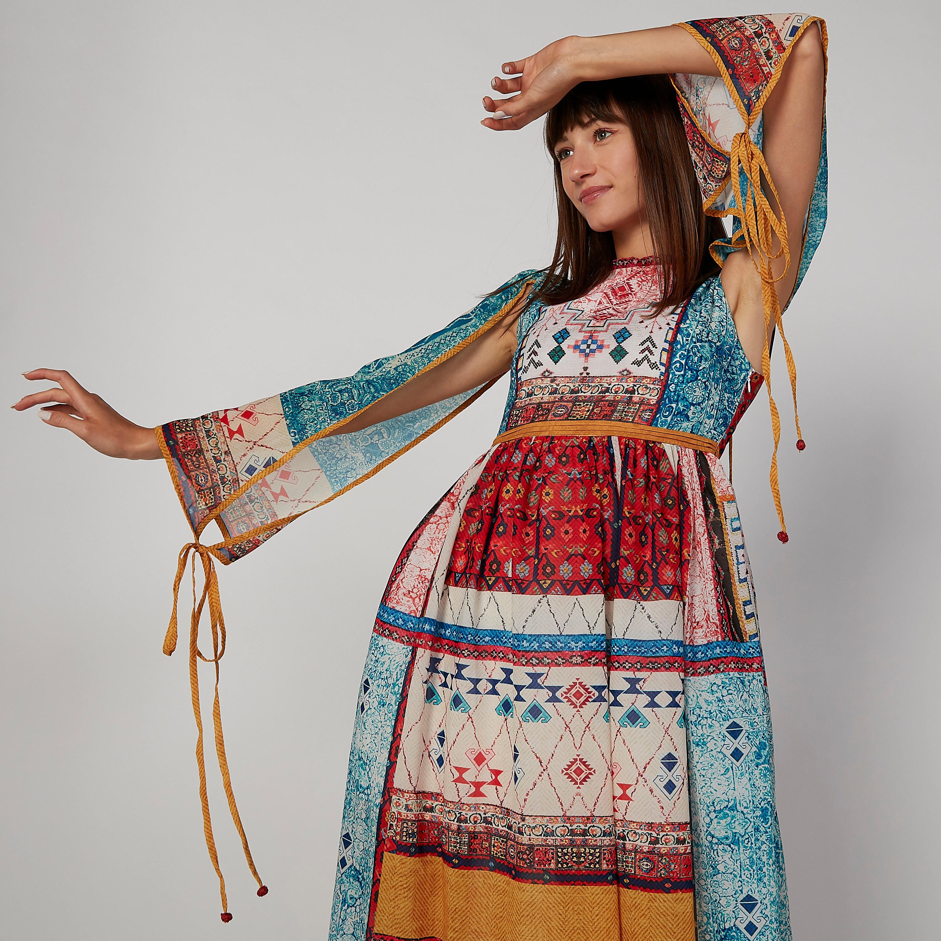 فستان طويل إيه لاين بأكمام طويلة وأربطة وطبعات-women-clothing-dresses-image-5