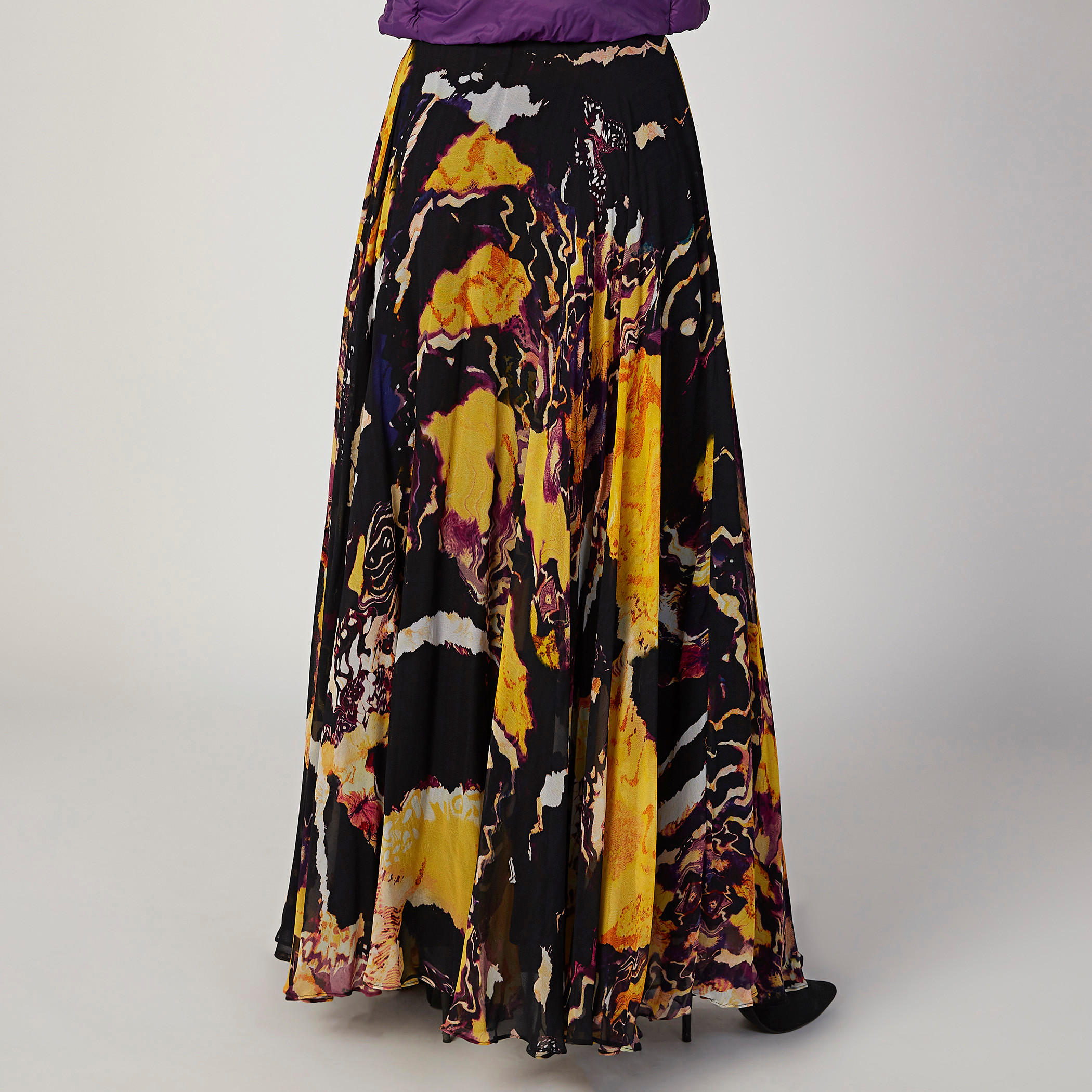 تنورة ماكسي إيه لاين بخصر مطّاطي وطبعات-women-clothing-bottoms-skirts-image-4