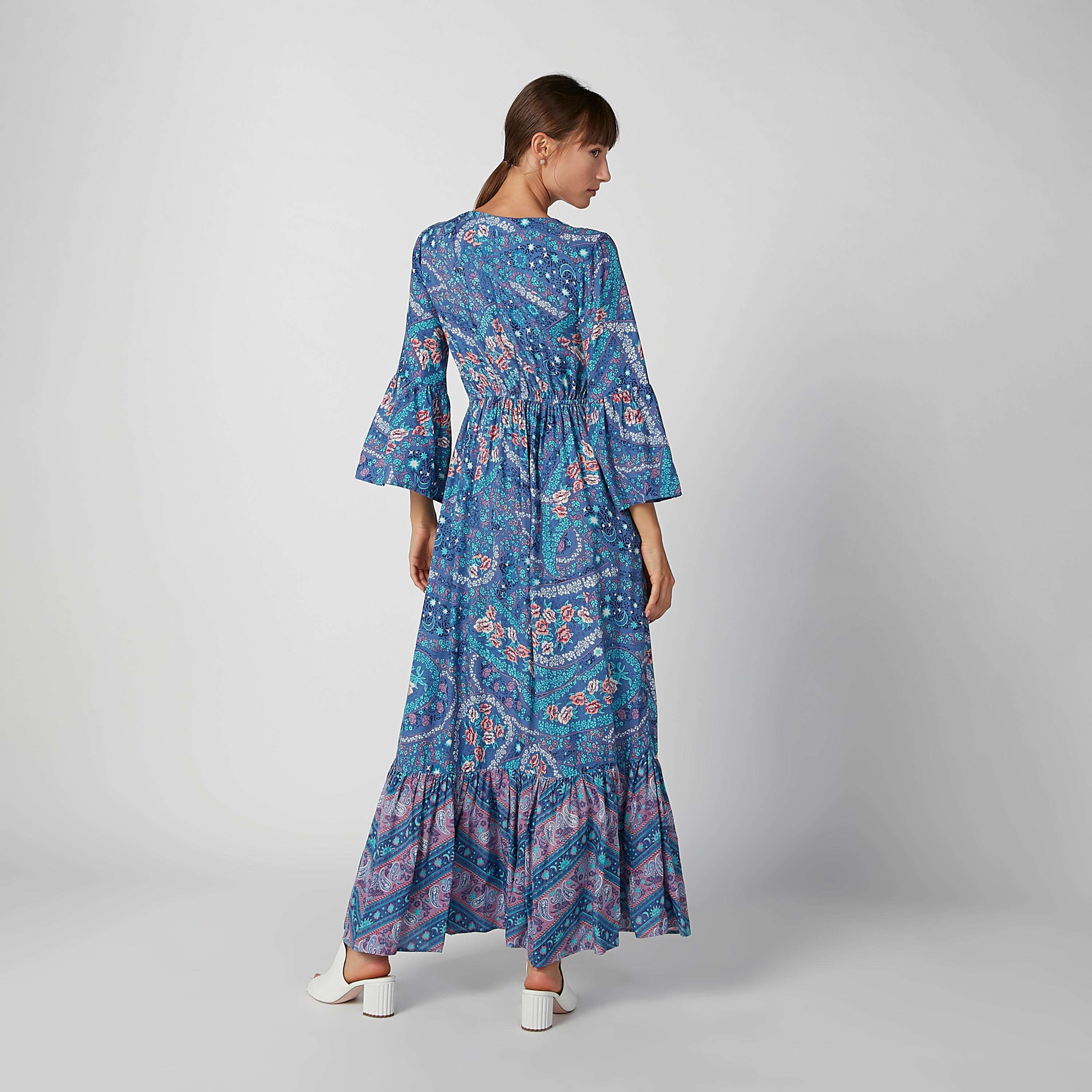 فستان طويل إيه لاين بأكمام واسعة وطبعات-women-clothing-dresses-image-4