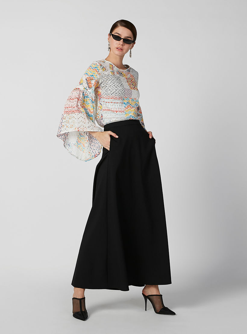 بلوزة مستدامة شيفلي بياقة قارب وأكمام واسعة -women-clothing-shirtsandblouses-blouses-image-6