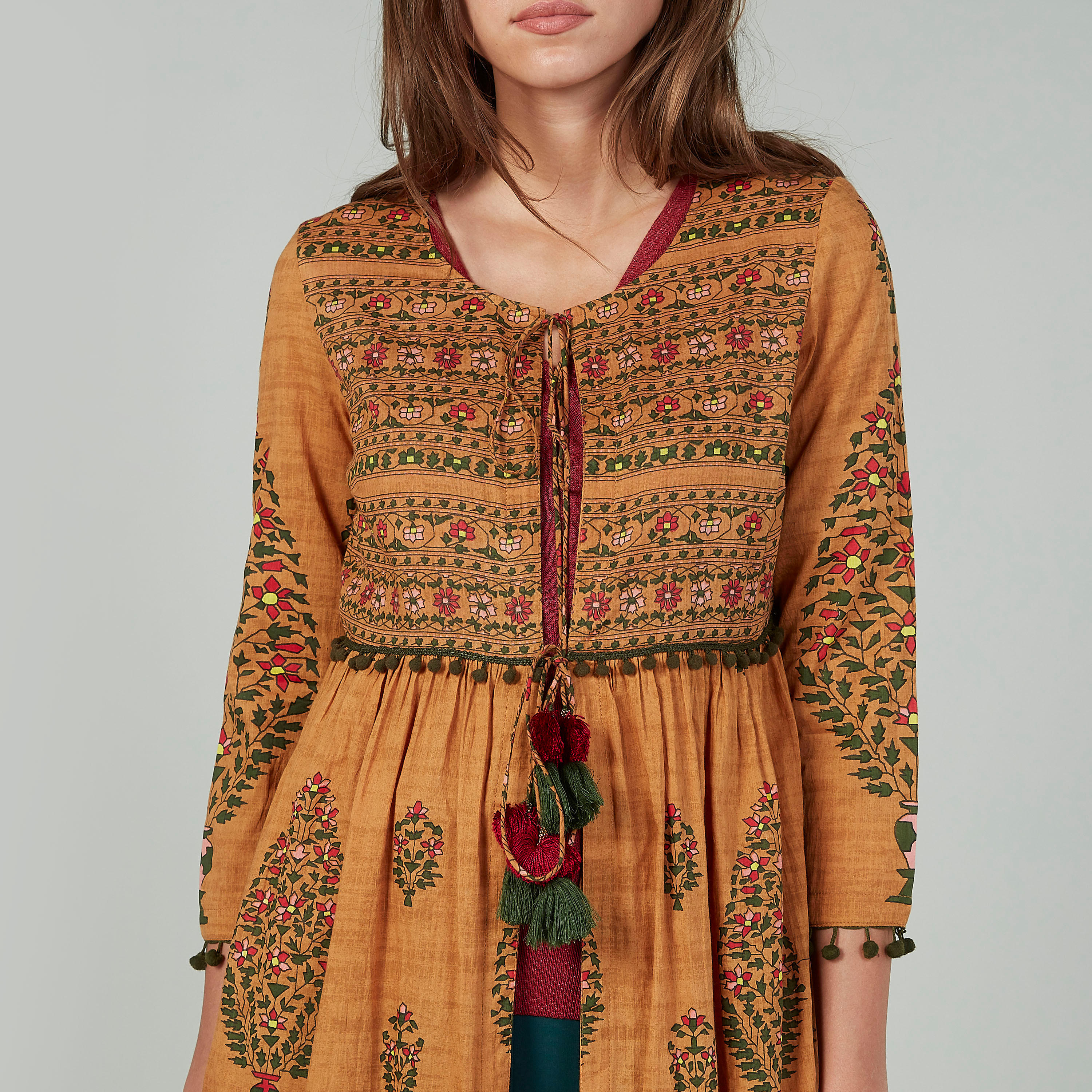 كارديجان مستدام طويل بأكمام 3/4 وحزام رباط وطبعات-women-winterwear-hoodiesandsweatshirts-sweatshirts-image-3