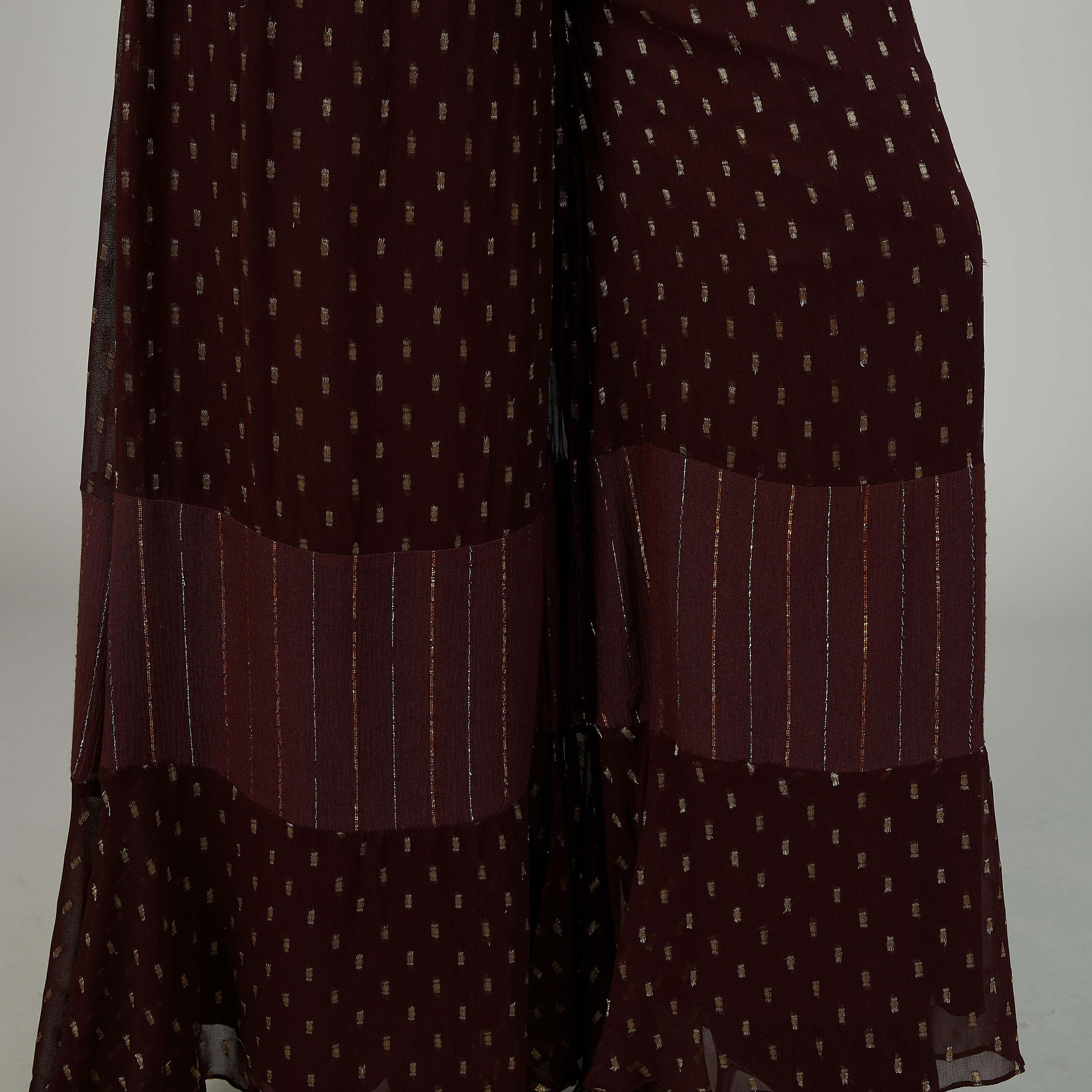 بنطال بالازو بارز الملمس بخصر مطّاطي متوسط الارتفاع-women-clothing-bottoms-trousers-image-3
