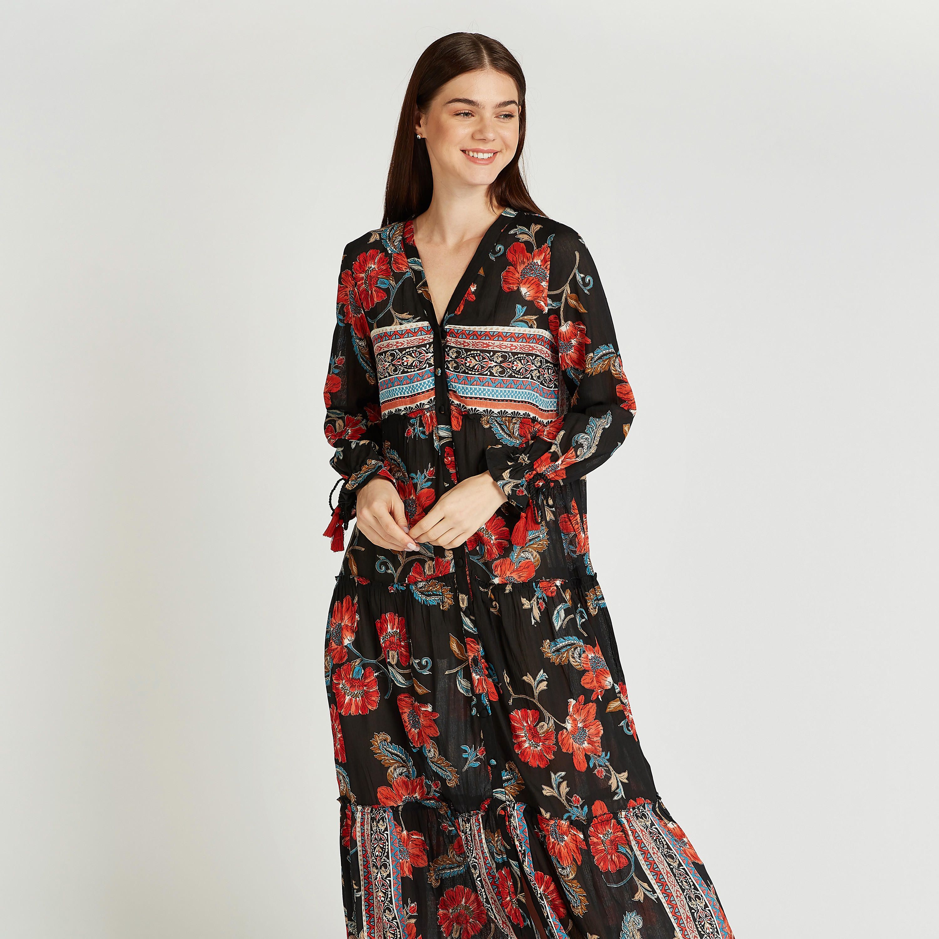 فستان طويل بأكمام طويلة وطبعات-women-clothing-dresses-image-2