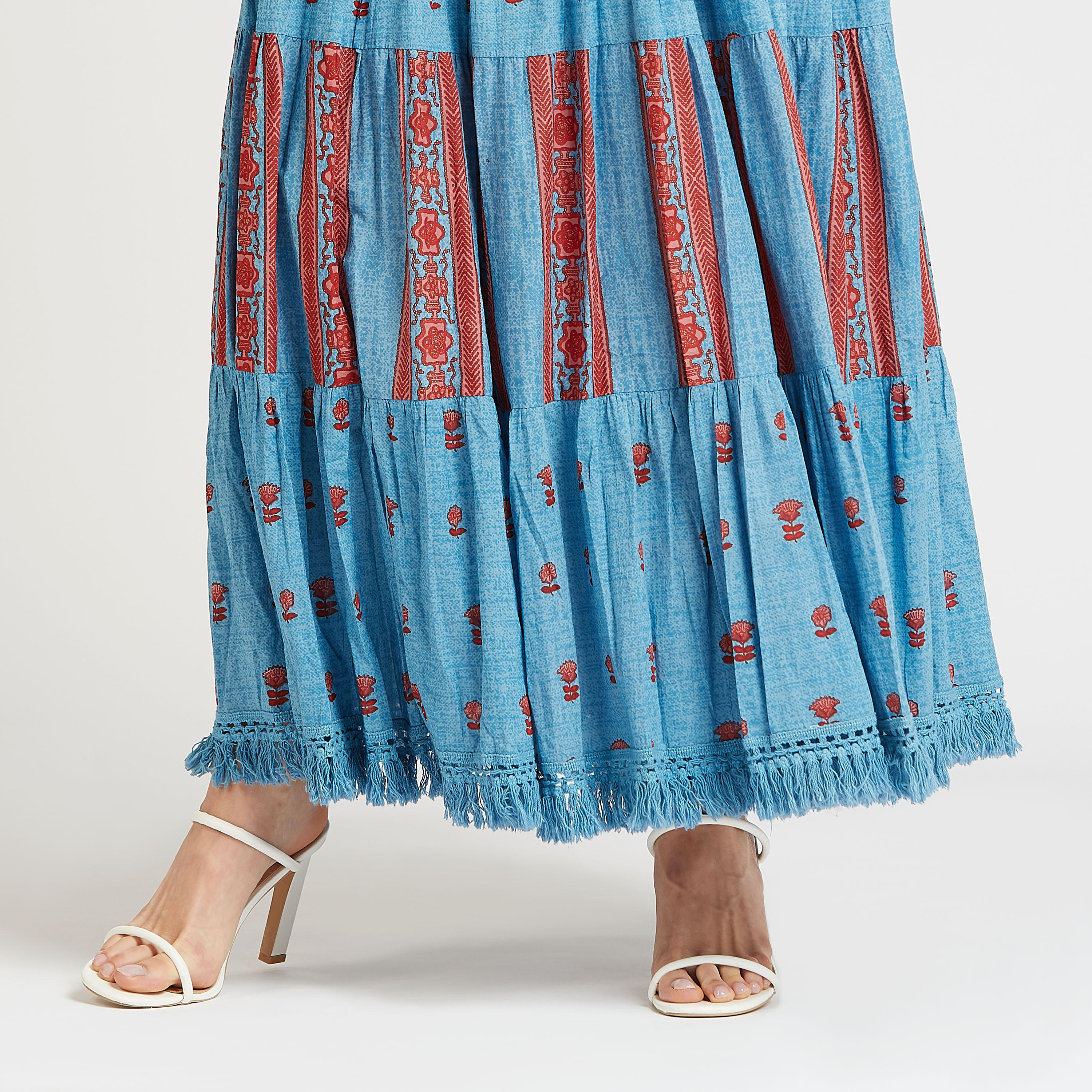 تنورة إيه لاين طويلة بخصر مطّاطي وطبعات-women-clothing-bottoms-skirts-image-3