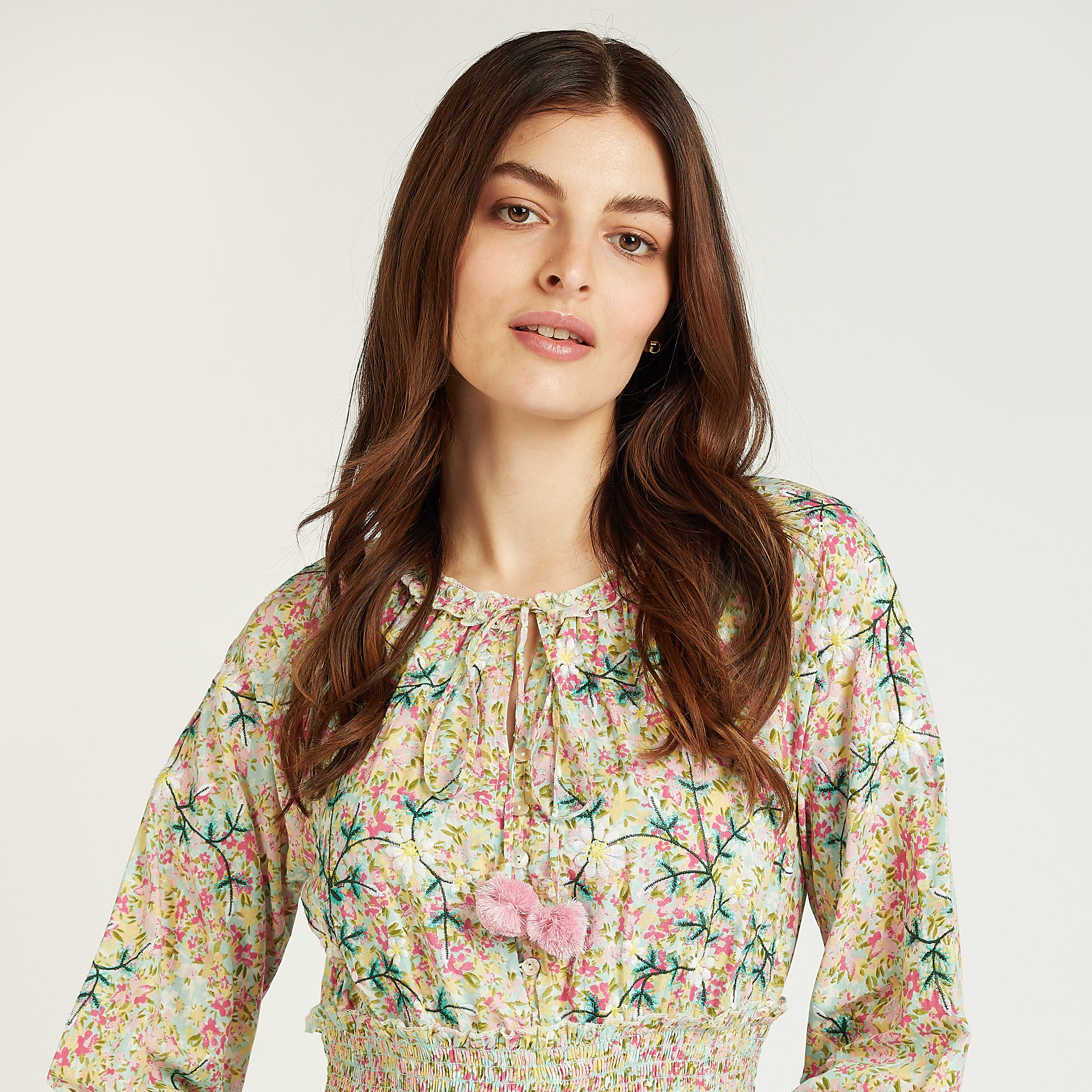 فستان طويل إيه لاين بأكمام طويلة وأربطة وطبعات-women-clothing-dresses-image-3