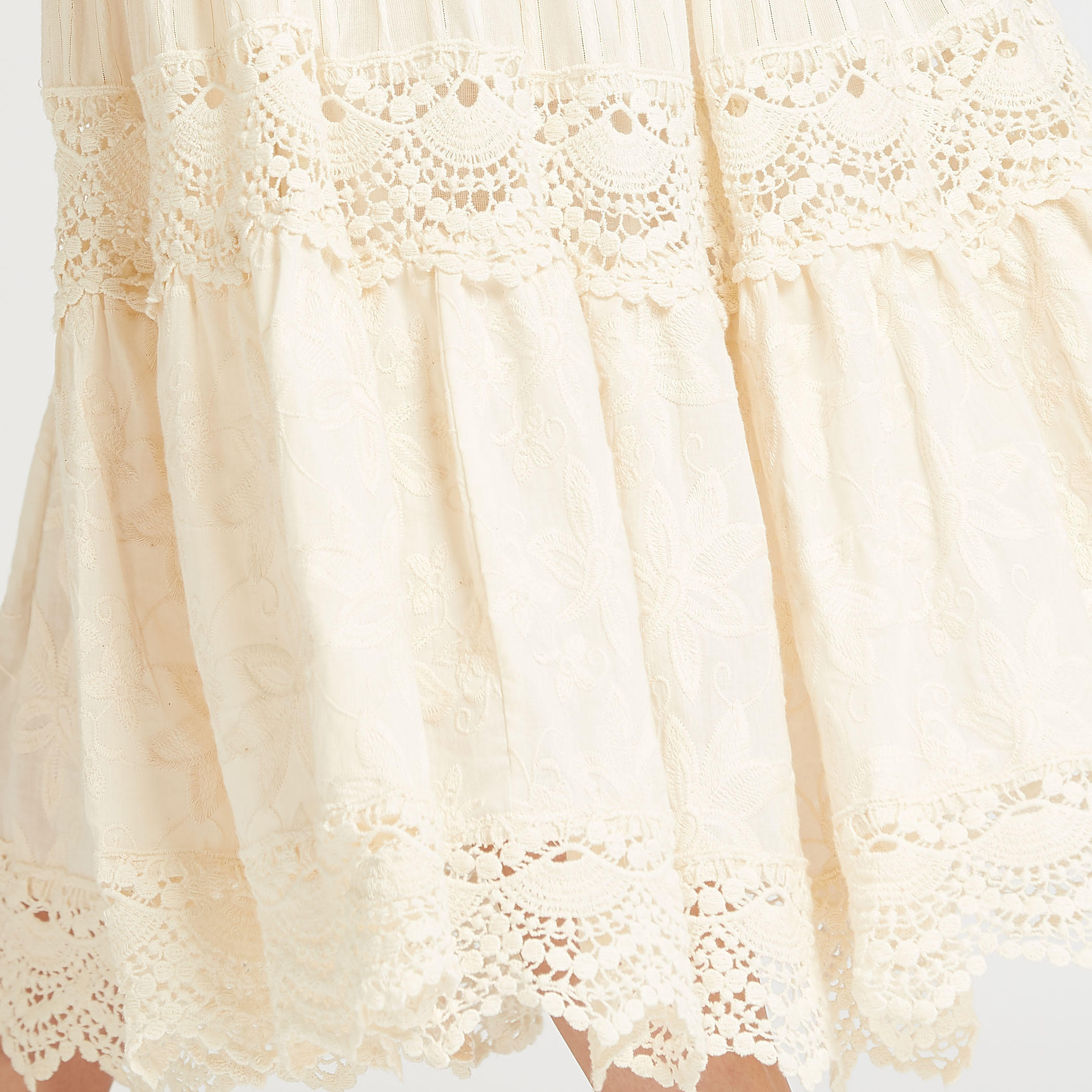 تنورة إيه لاين طويلة بخصر مطّاطي و تفاصيل دانتيل-women-clothing-bottoms-skirts-image-3