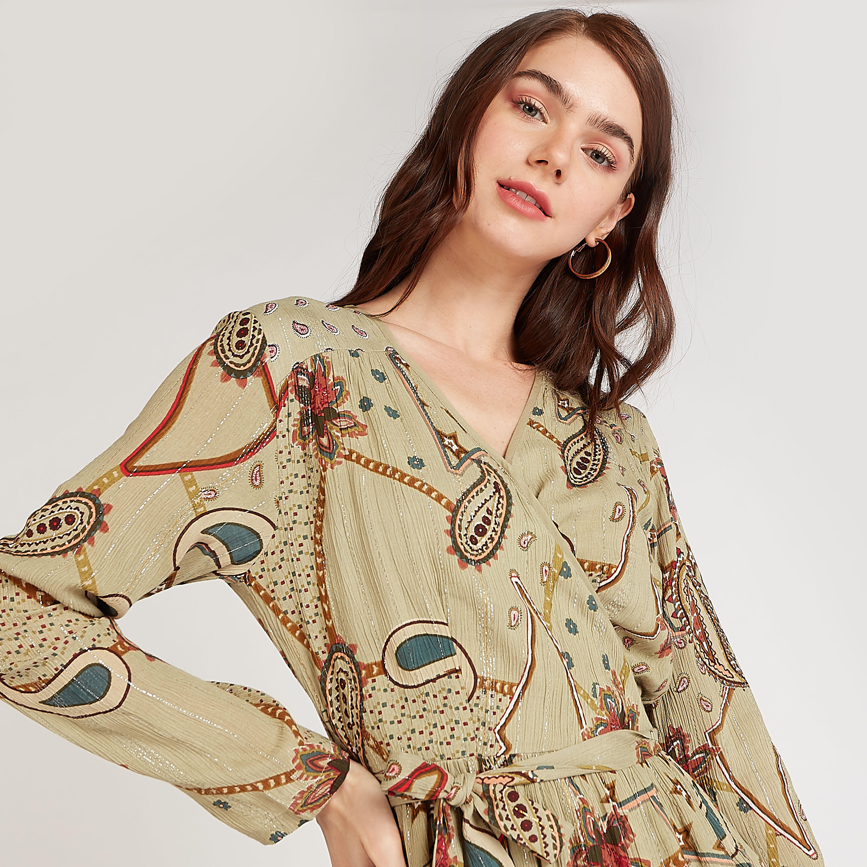 فستان مستدام ميدي ايه لاين بأكمام طويلة وأربطة وطبعات-women-clothing-dresses-image-2
