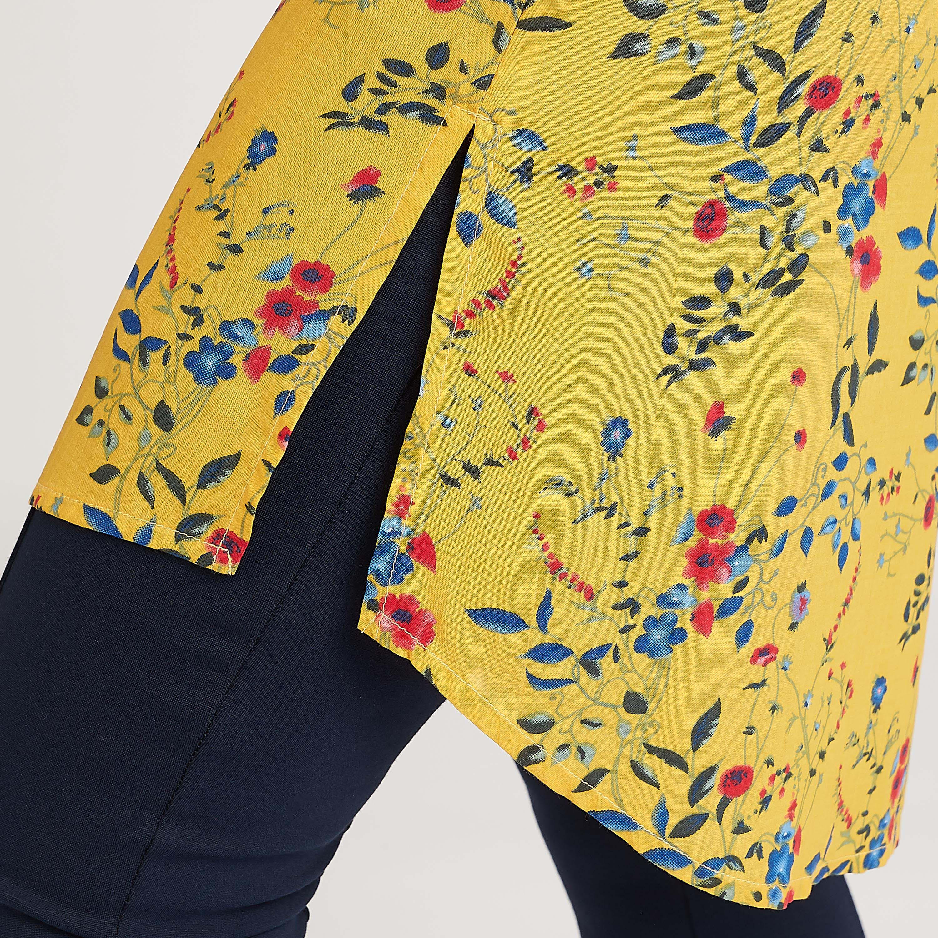 تونيك بياقة ماندارين وأكمام طويلة وطبعات أزهار-women-clothing-shirtsandblouses-blouses-image-5
