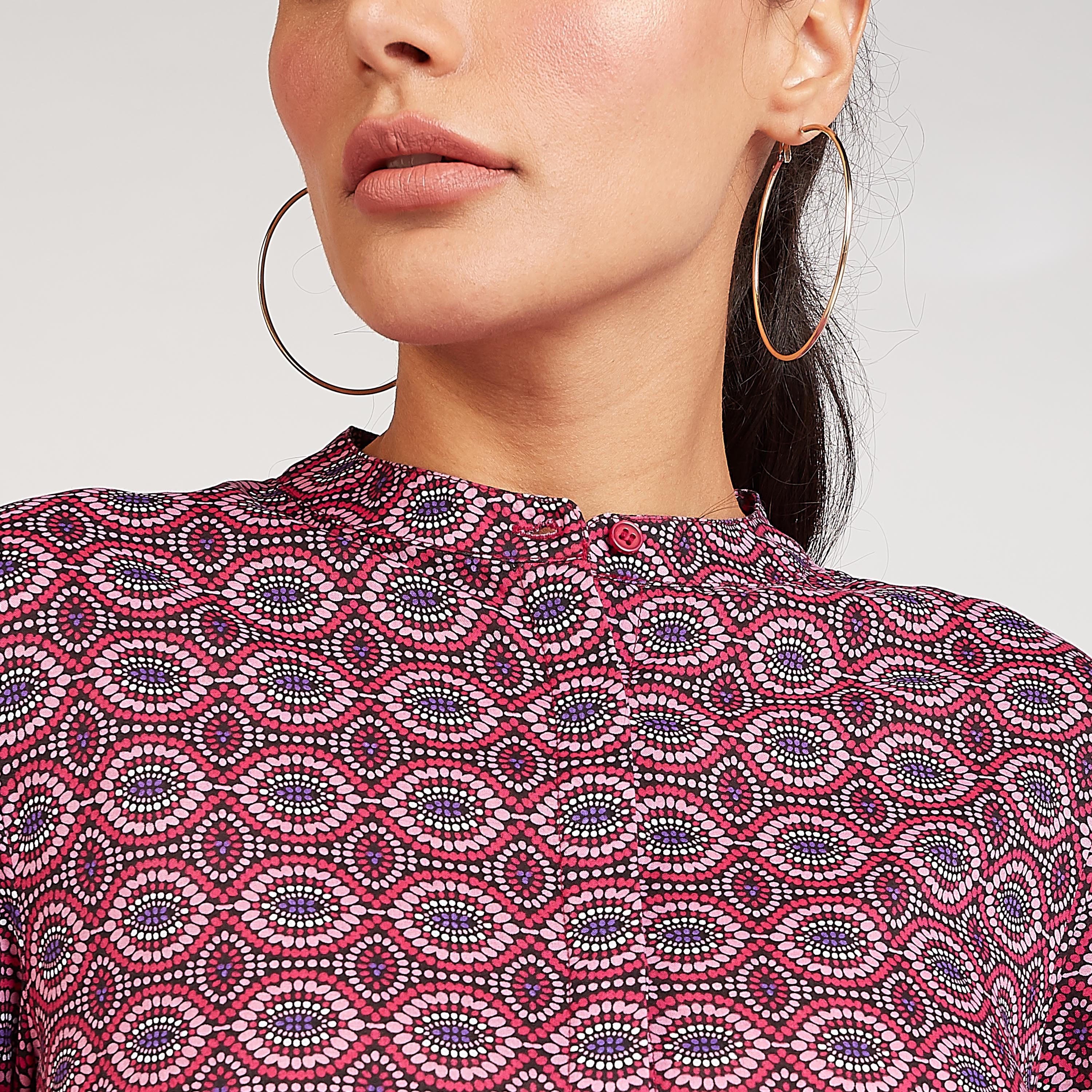 بلوزة بياقة ماندارين وأكمام طويلة وطبعات-women-clothing-shirtsandblouses-blouses-image-2