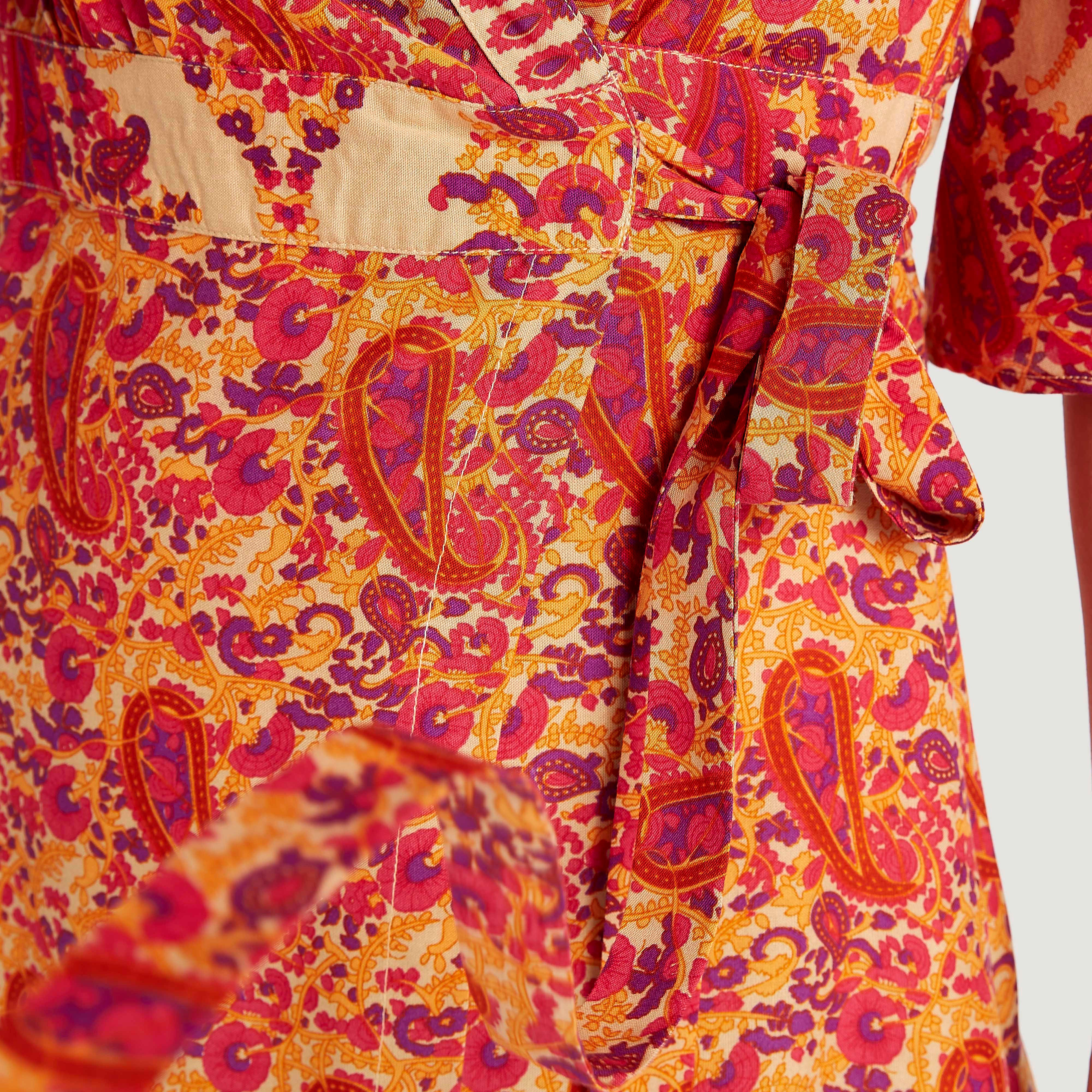 فستان ميدي إيه لاين بأربطة وطبعات بيزلي-women-clothing-dresses-image-7