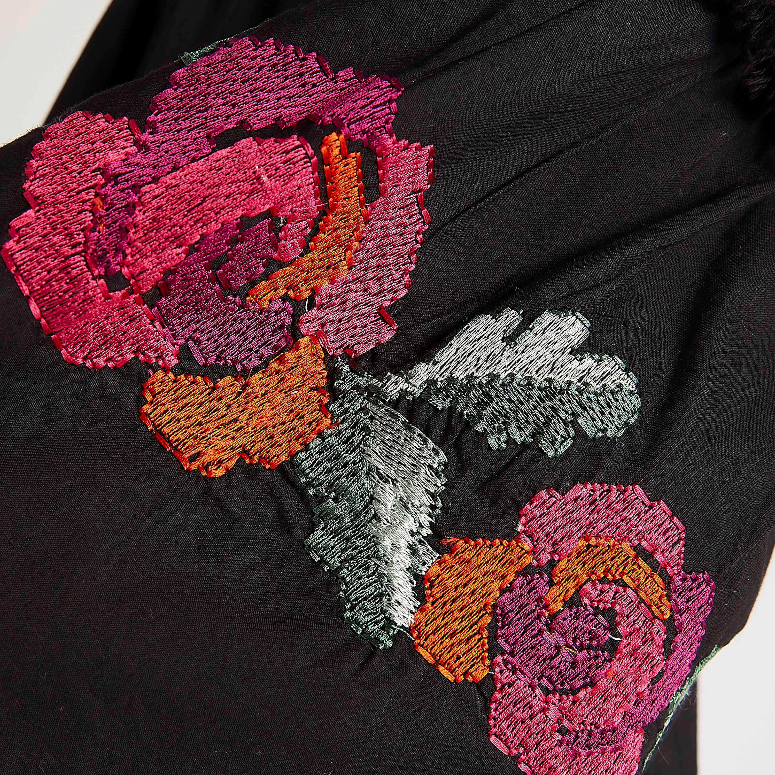 Embroidered Maxi A-line Dress with Mandarin Collar-women-clothing-dresses-image-3