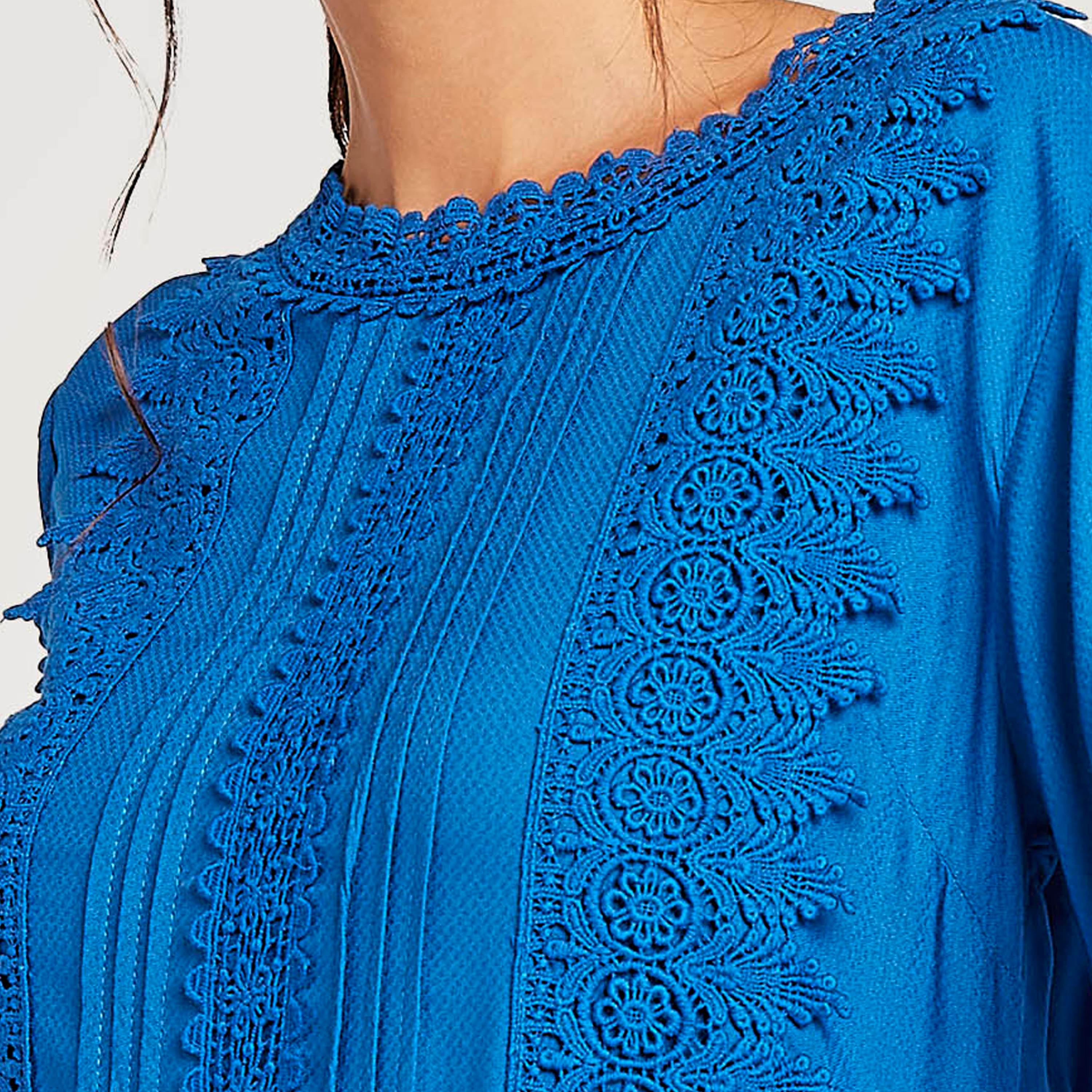 فستان إيه لاين ميدي بأكمام واسعة و تفاصيل دانتيل-women-clothing-dresses-image-5