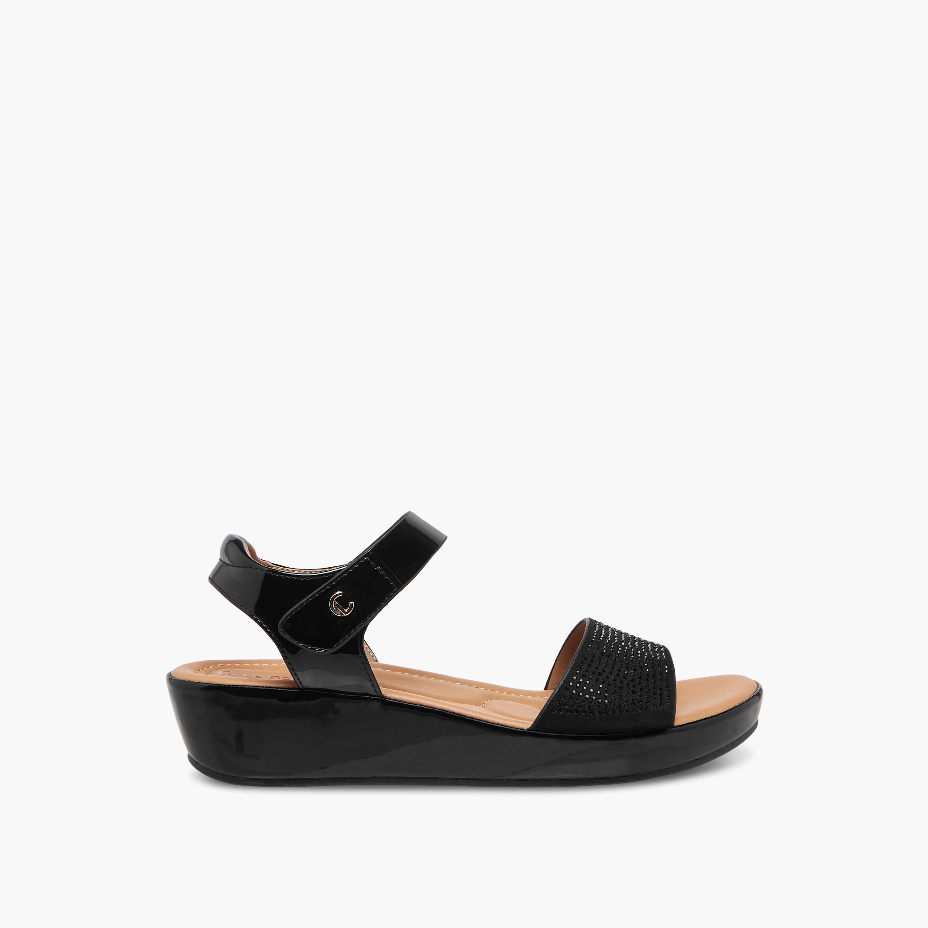 Le Confort Women Embellished Wedge Heel Sandals-women-shoes-sandals-heeled-image-3