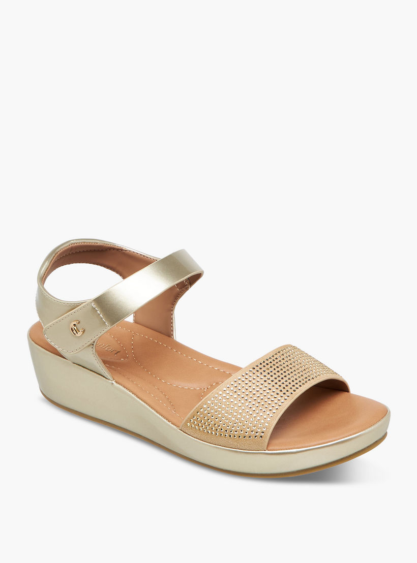صندل بكعب ويدج وتزيينات للنساء من لو كونفورت-women-shoes-sandals-heeled-image-2