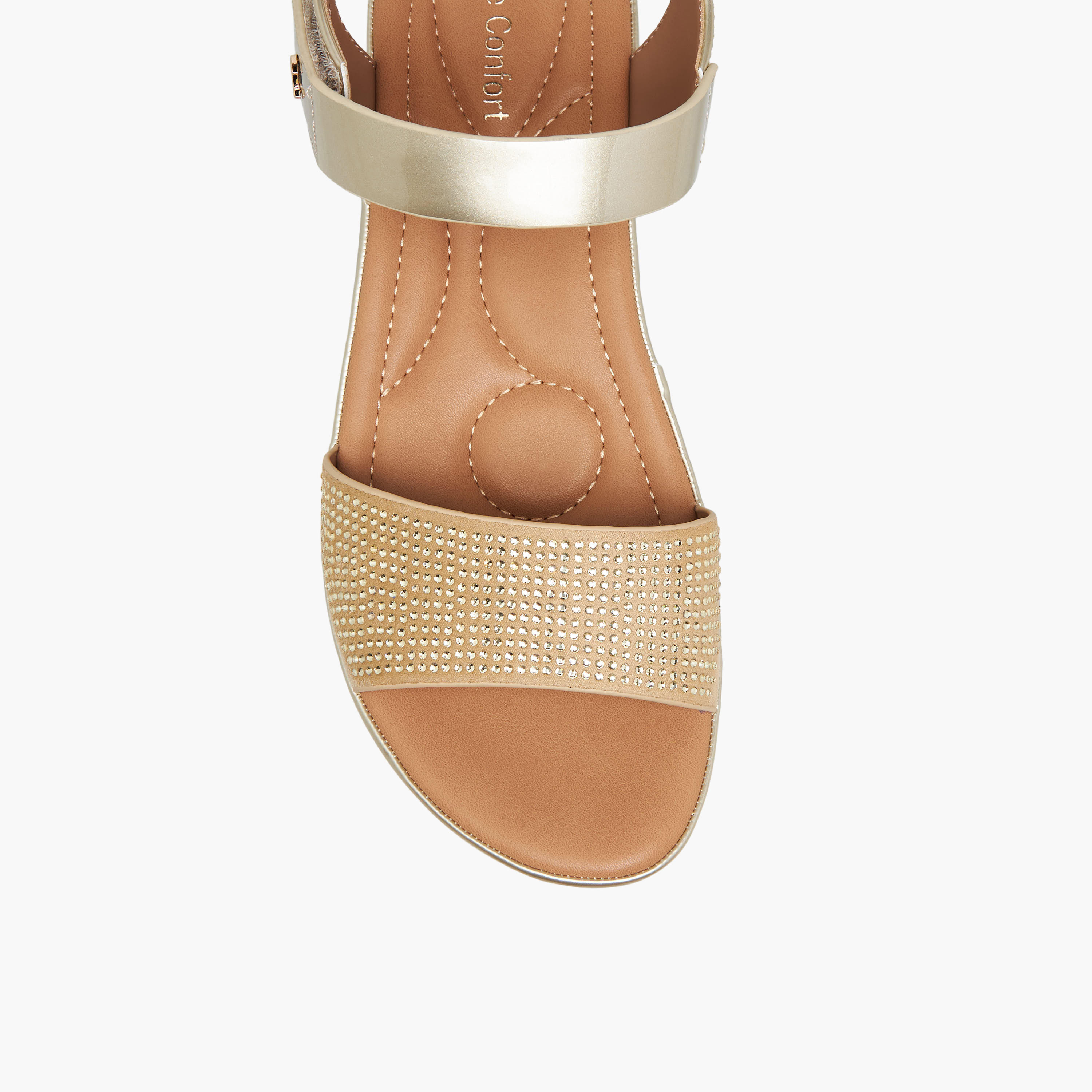 صندل بكعب ويدج وتزيينات للنساء من لو كونفورت-women-shoes-sandals-heeled-image-4