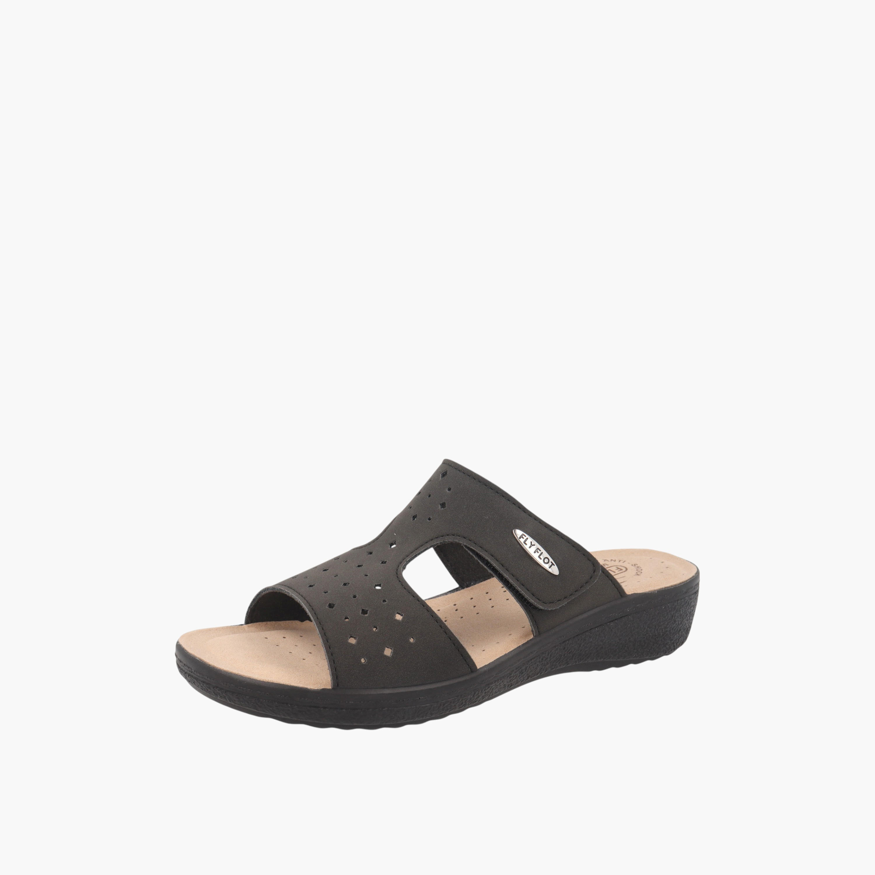FlyFlot Cutout Detail Slip-On Sandals with Wedge Heels-women-shoes-sandals-heeled-image-1