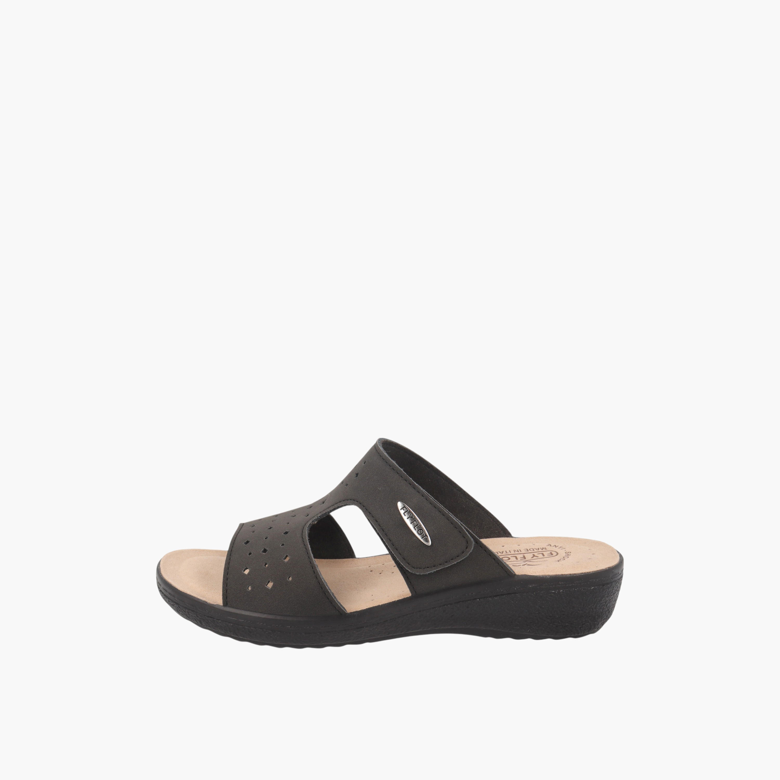FlyFlot Cutout Detail Slip-On Sandals with Wedge Heels-women-shoes-sandals-heeled-image-4